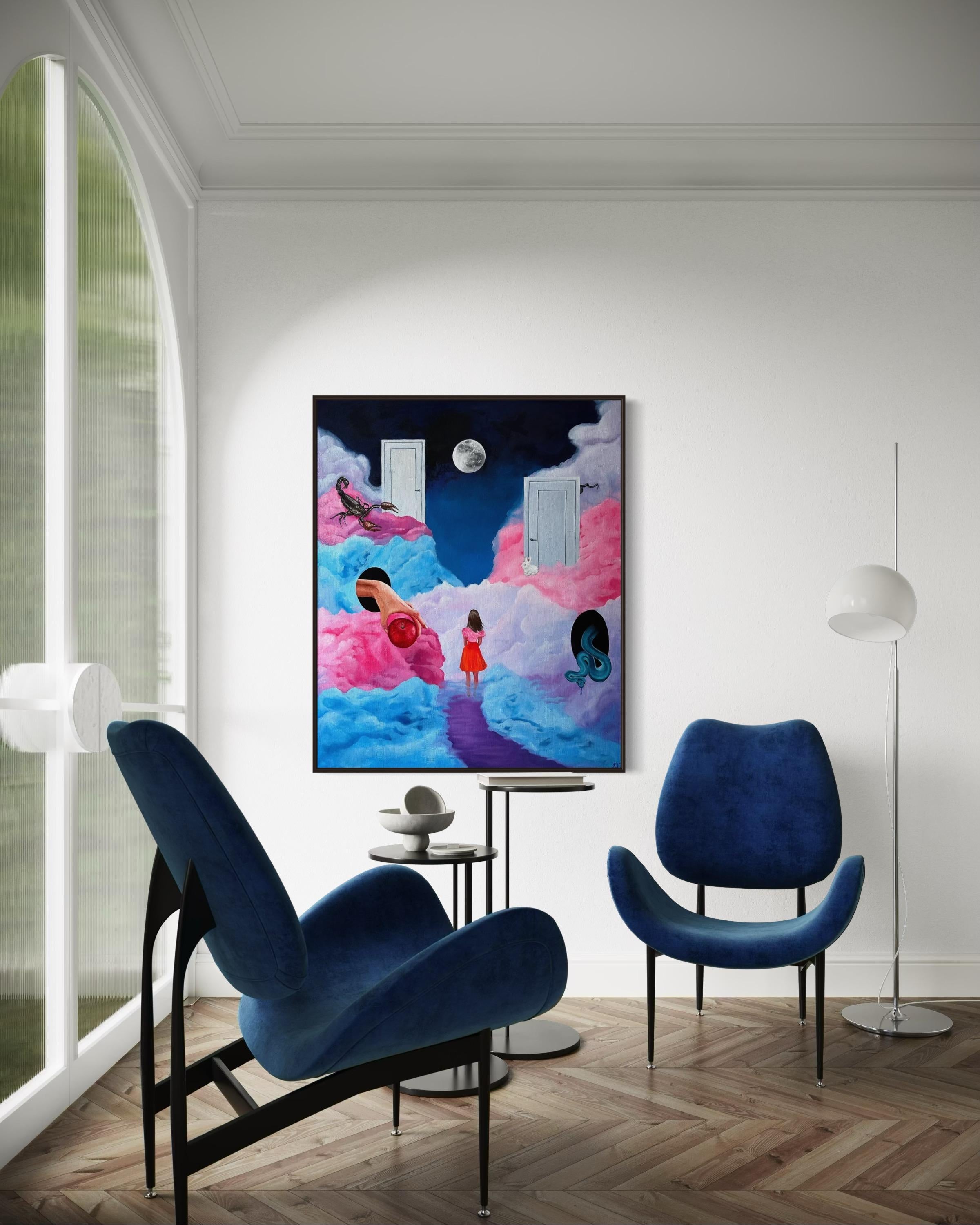 At the crossroads, 120x100cm, oil on canvas en vente 2