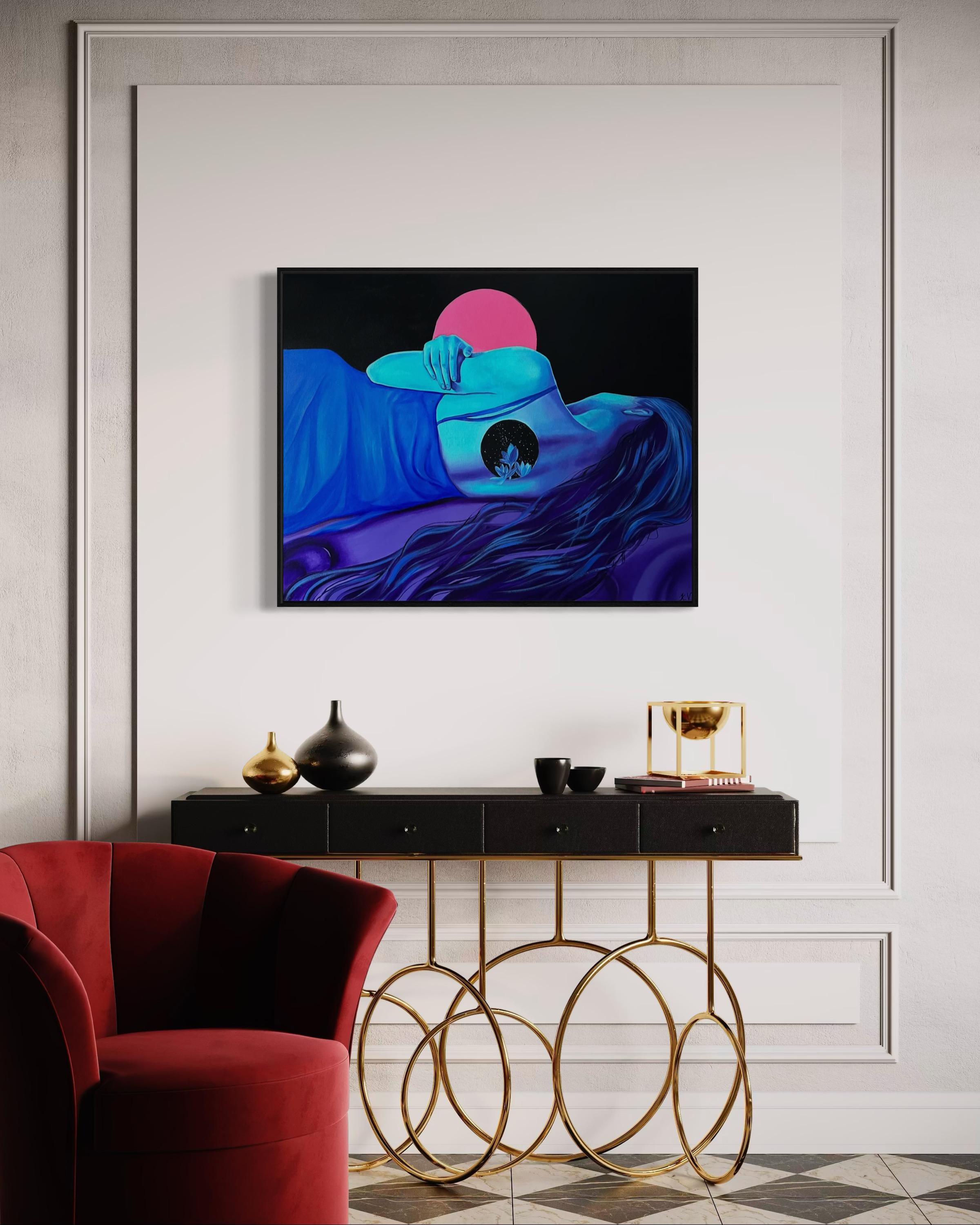 Space is inside us, 80x100cm, oil on canvas im Angebot 2