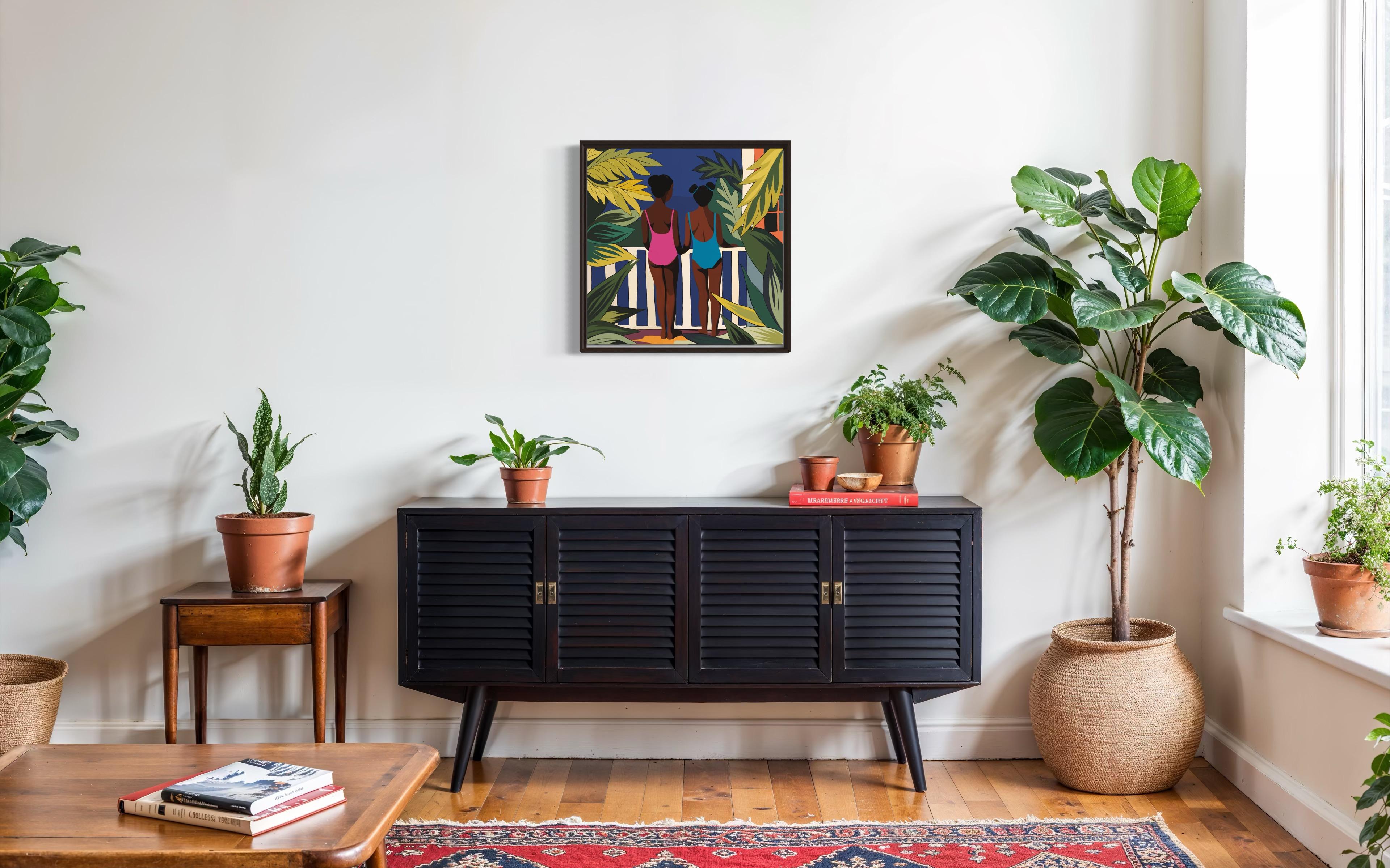 sisterhood , 70x70cm, impression sur toile, édition 20 pcs. - Print de Nina Tsoriti