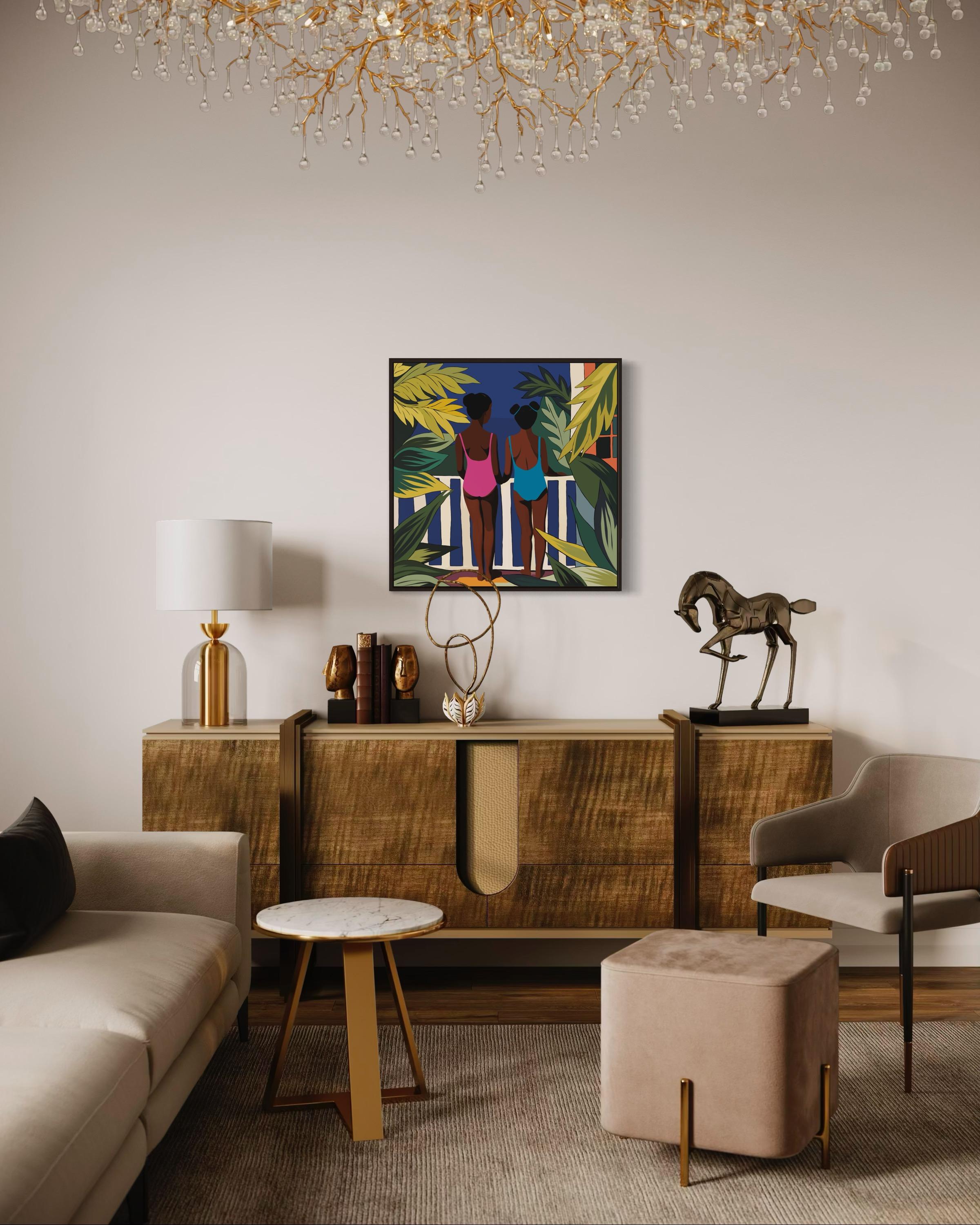 sisterhood , 70x70cm, impression sur toile, édition 20 pcs. en vente 1