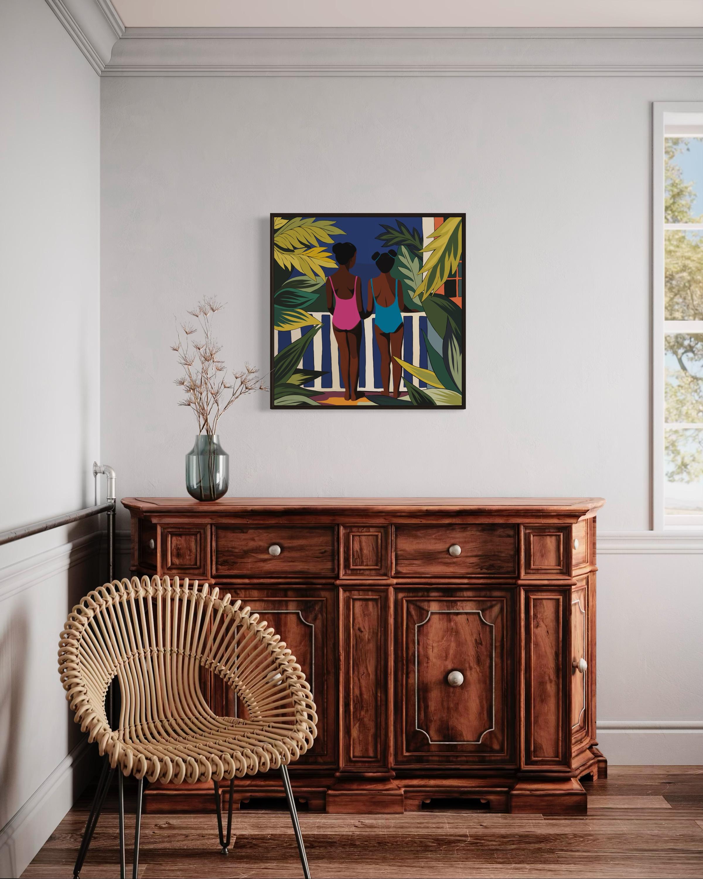 sisterhood , 70x70cm, impression sur toile, édition 20 pcs. en vente 2