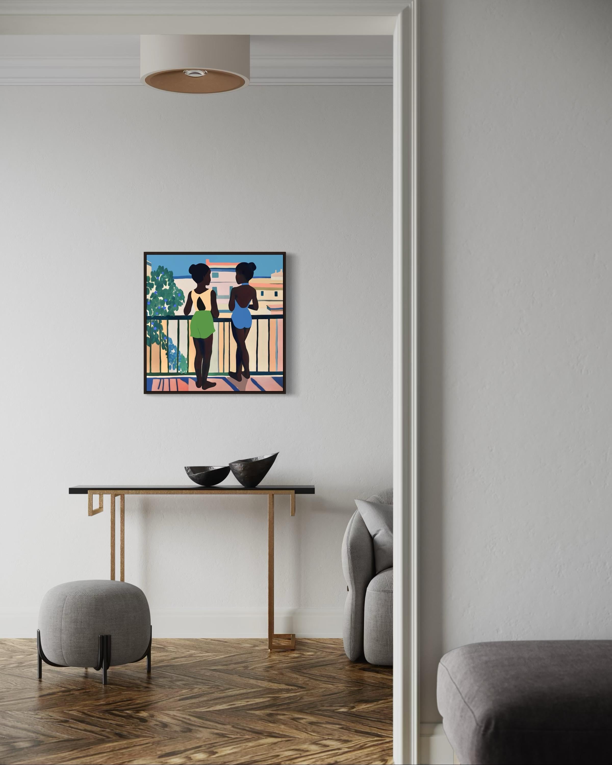 sisterhood , 70x70cm, impression sur toile, édition 20 pcs. en vente 1