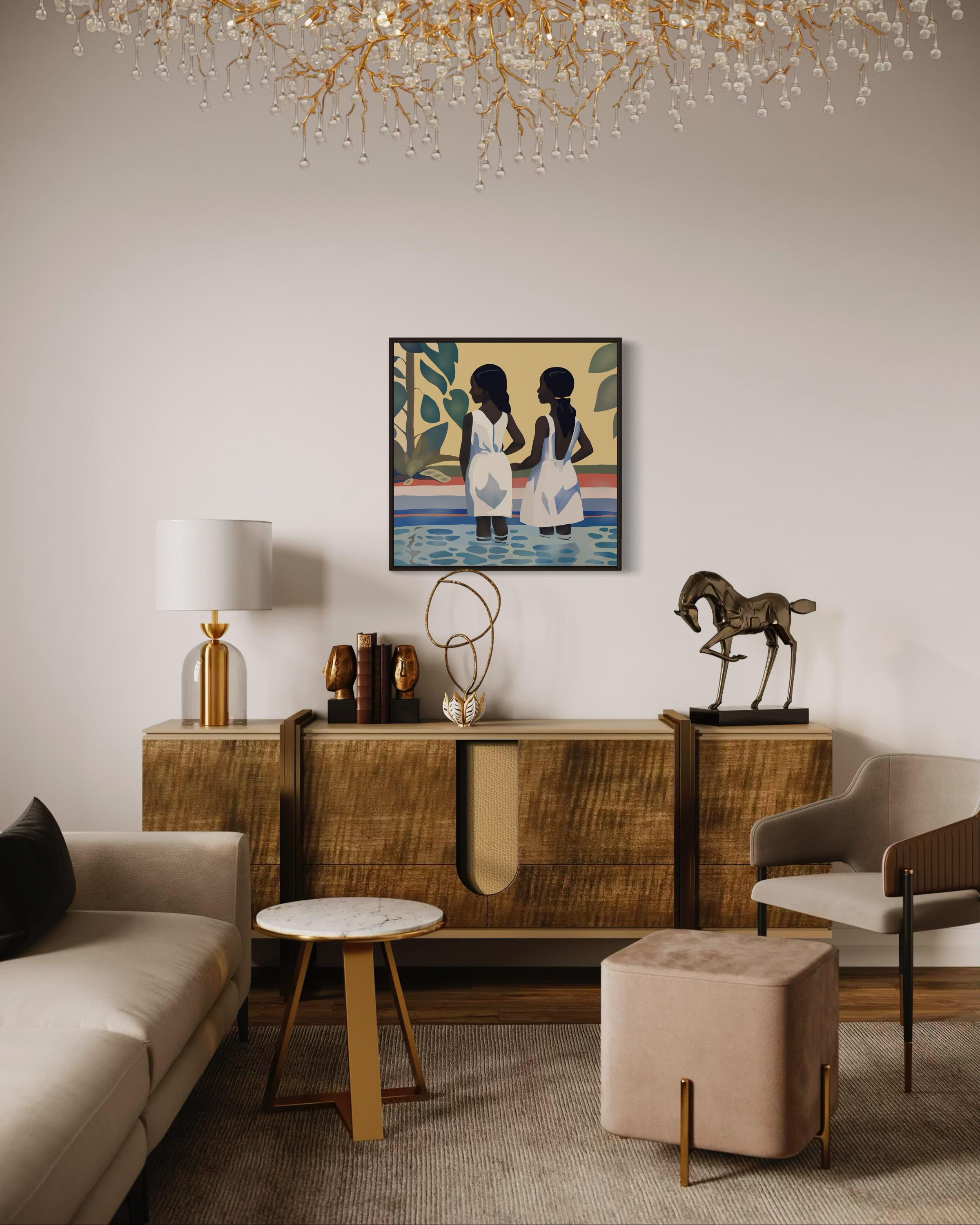 sisterhood , 70x70cm, impression sur toile, édition 20 pcs. - Pop Art Print par Nina Tsoriti