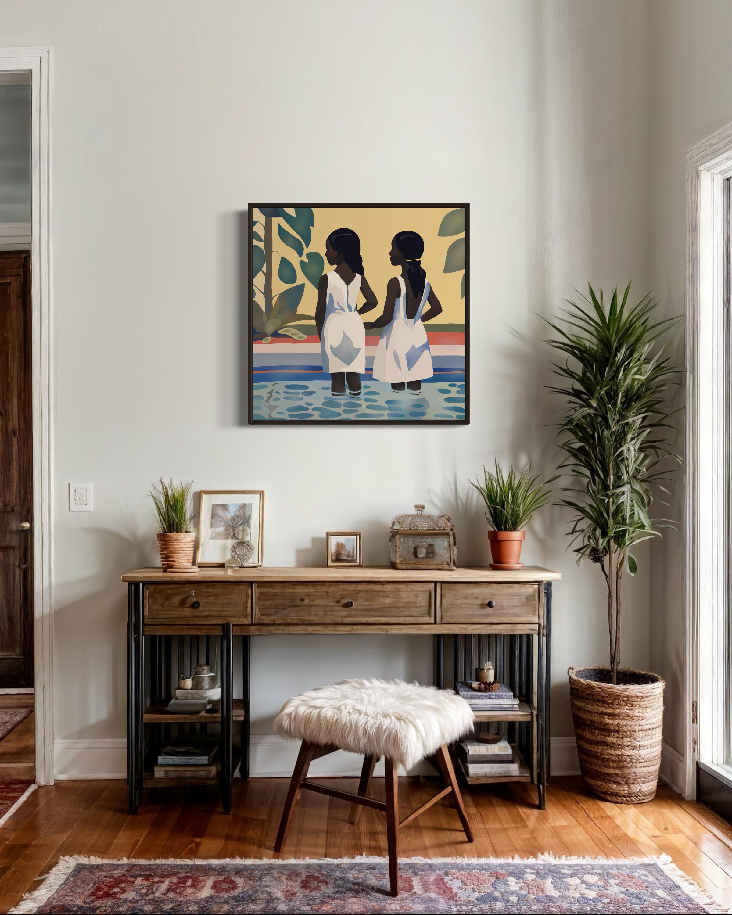 sisterhood , 70x70cm, impression sur toile, édition 20 pcs. en vente 2