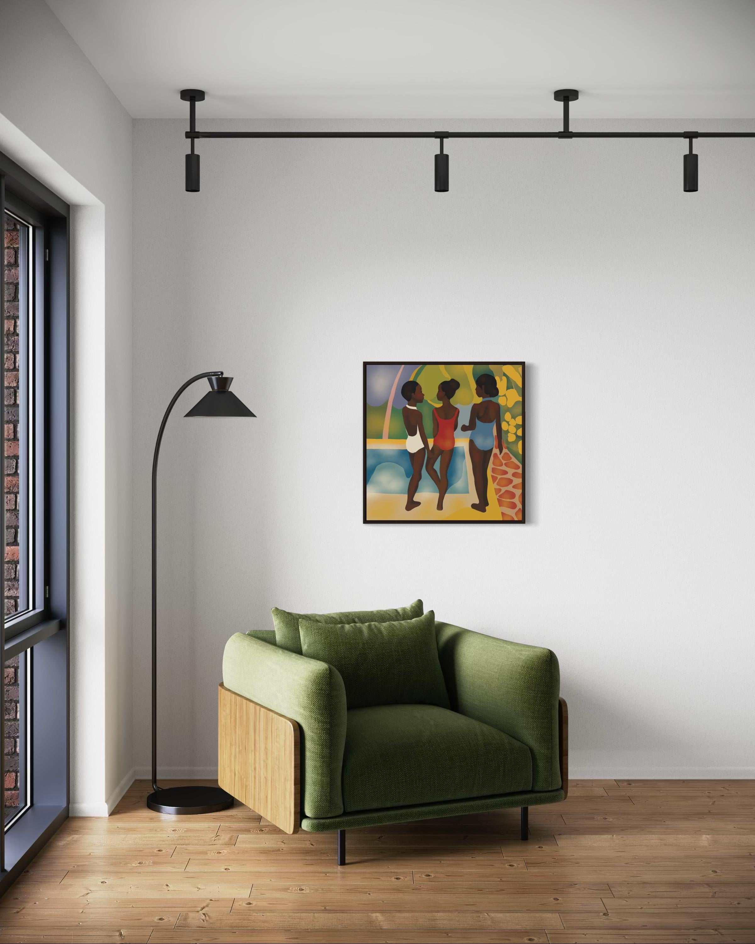 sisterhood , 70x70cm, impression sur toile, édition 20 pcs. - Marron Still-Life Print par Nina Tsoriti