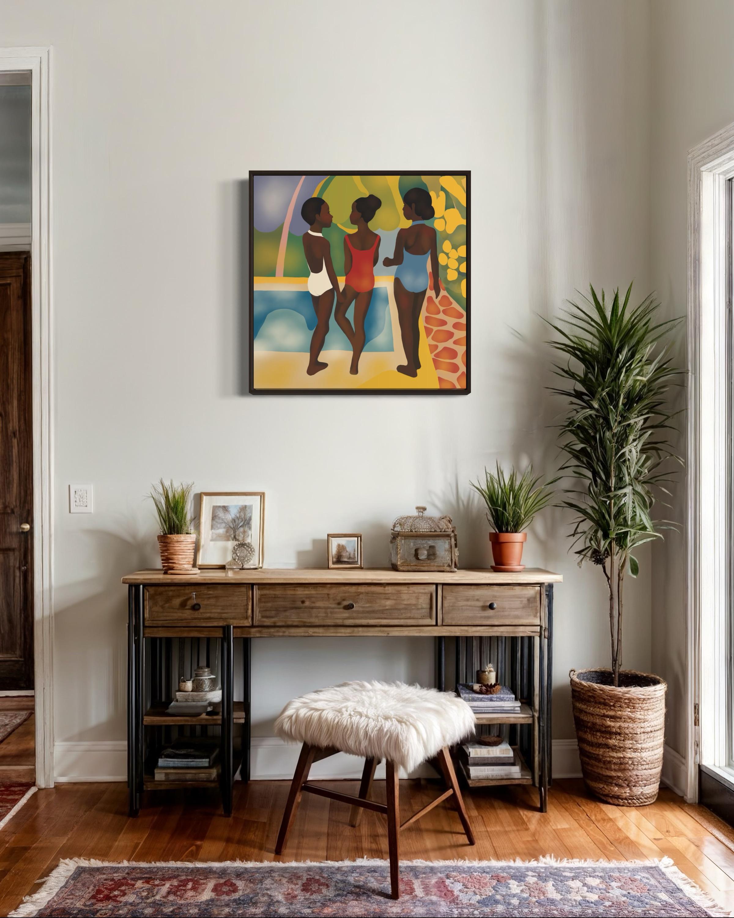 sisterhood , 70x70cm, impression sur toile, édition 20 pcs. en vente 1