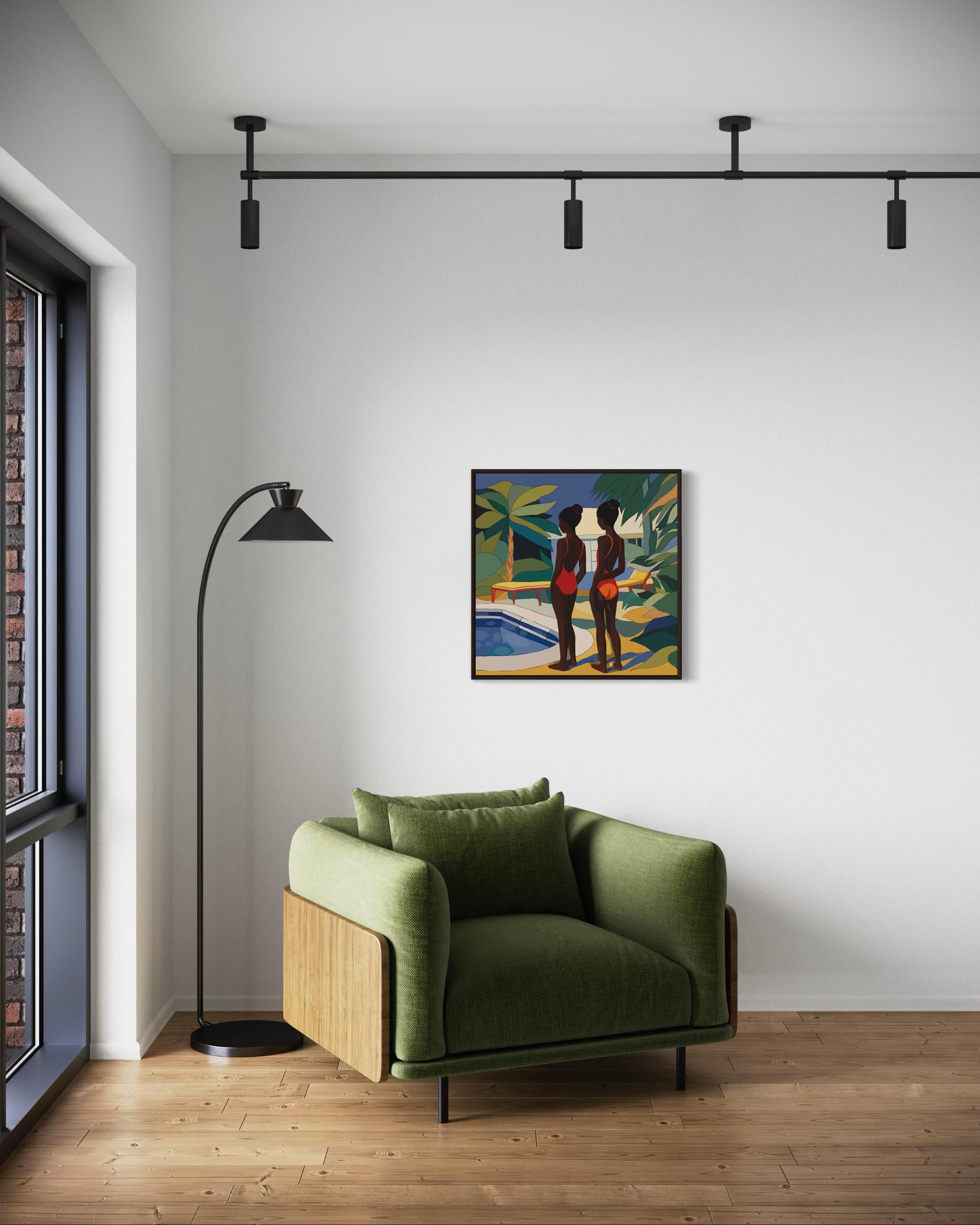 Sisterhood, 70x70cm, impression sur toile, édition 20 pièces. en vente 2