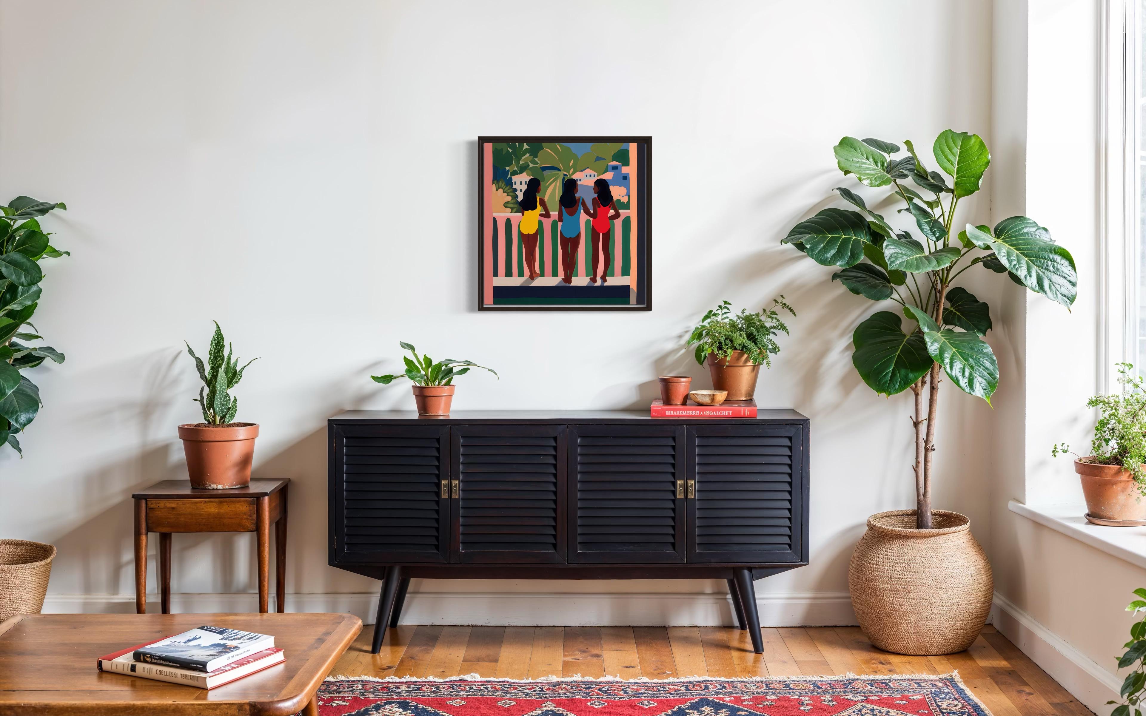 sisterhood , 70x70cm, impression sur toile, édition 20 pcs. - Pop Art Print par Nina Tsoriti