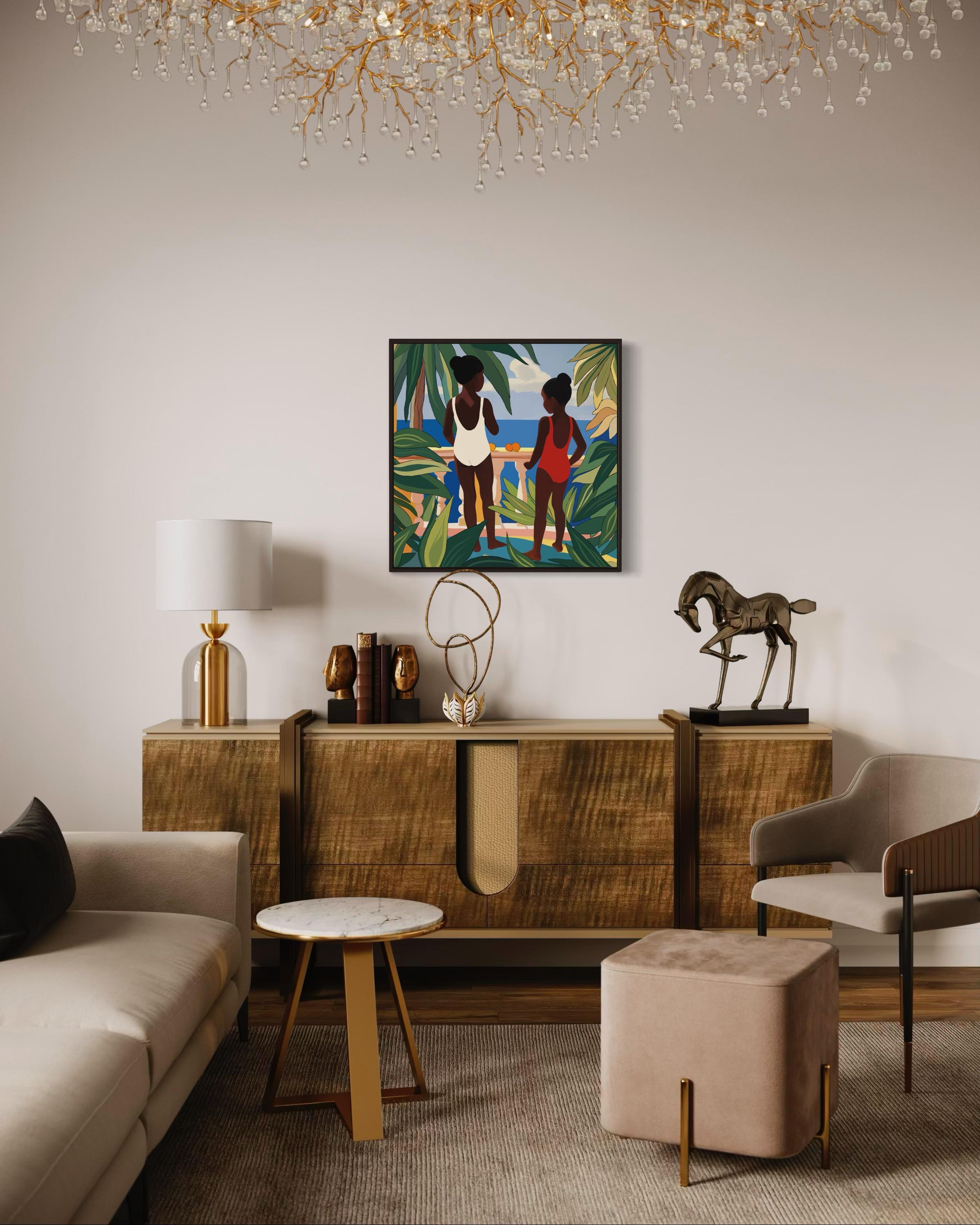 sisterhood , 70x70cm, impression sur toile, édition 20 pcs. - Pop Art Print par Nina Tsoriti