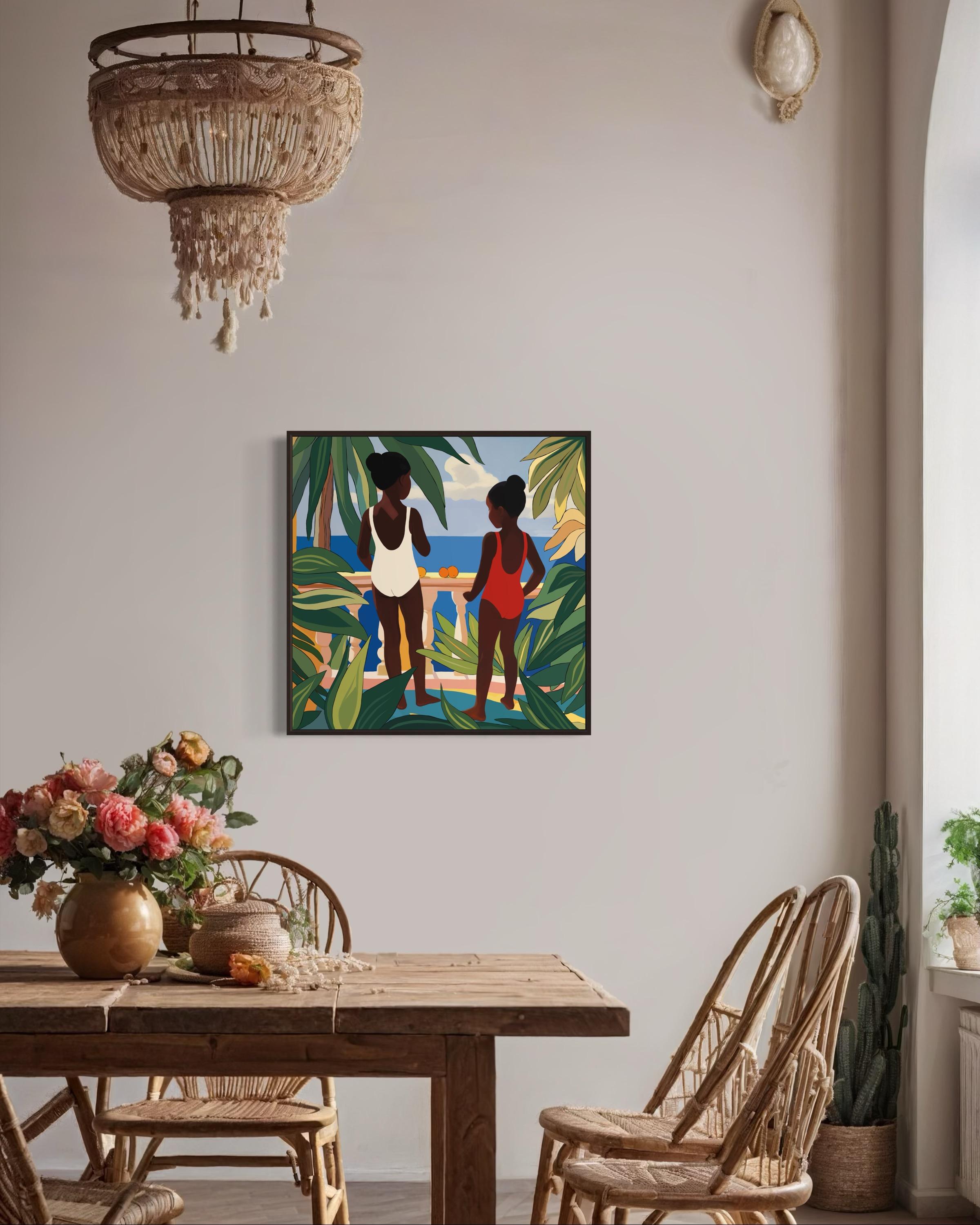 sisterhood , 70x70cm, impression sur toile, édition 20 pcs. en vente 1