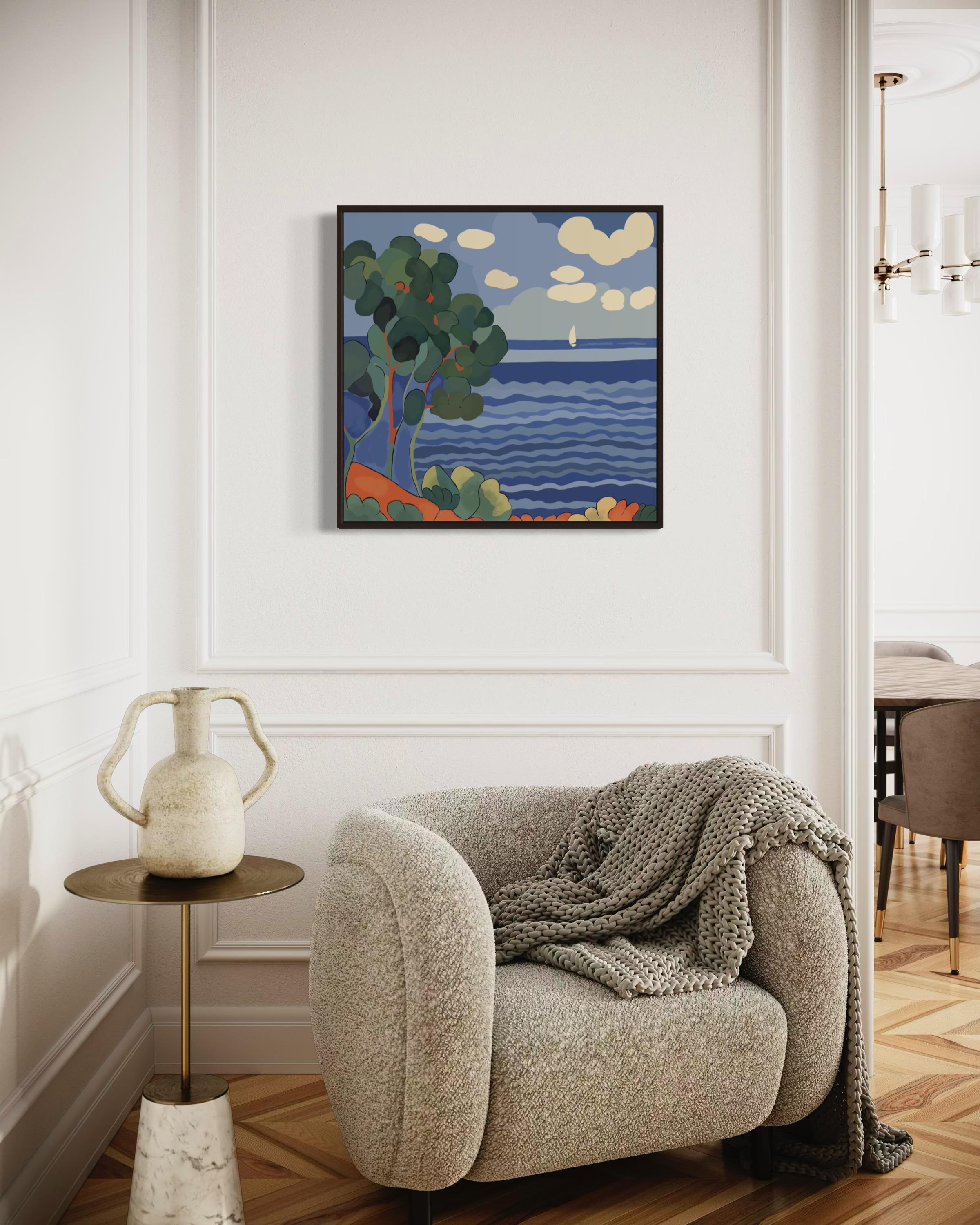 Seascape , 70x70cm, print on canvas.Edition 20 pcs. For Sale 1