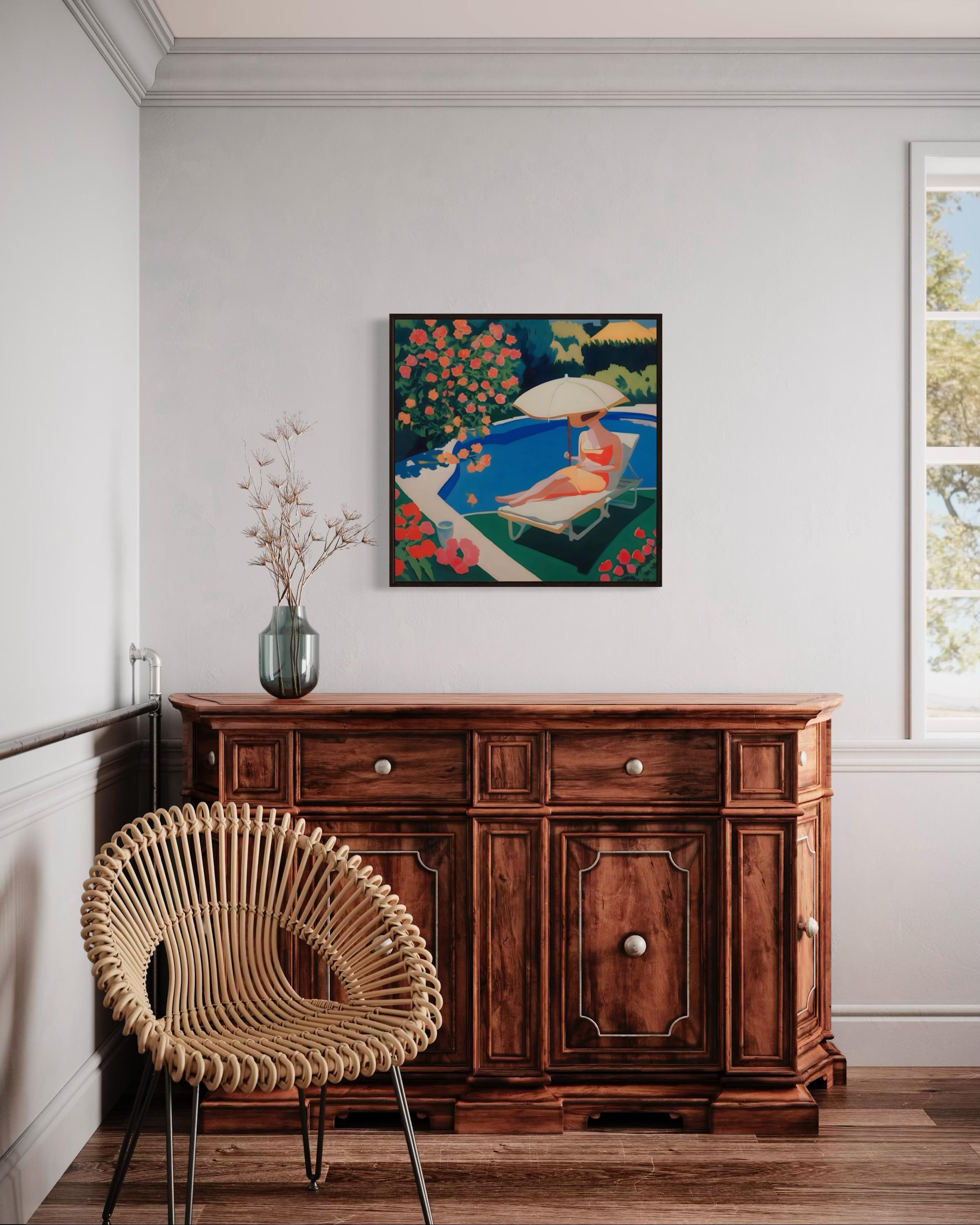 Temps d'été, 70x70cm, impression sur toile, édition 20 pièces. en vente 1