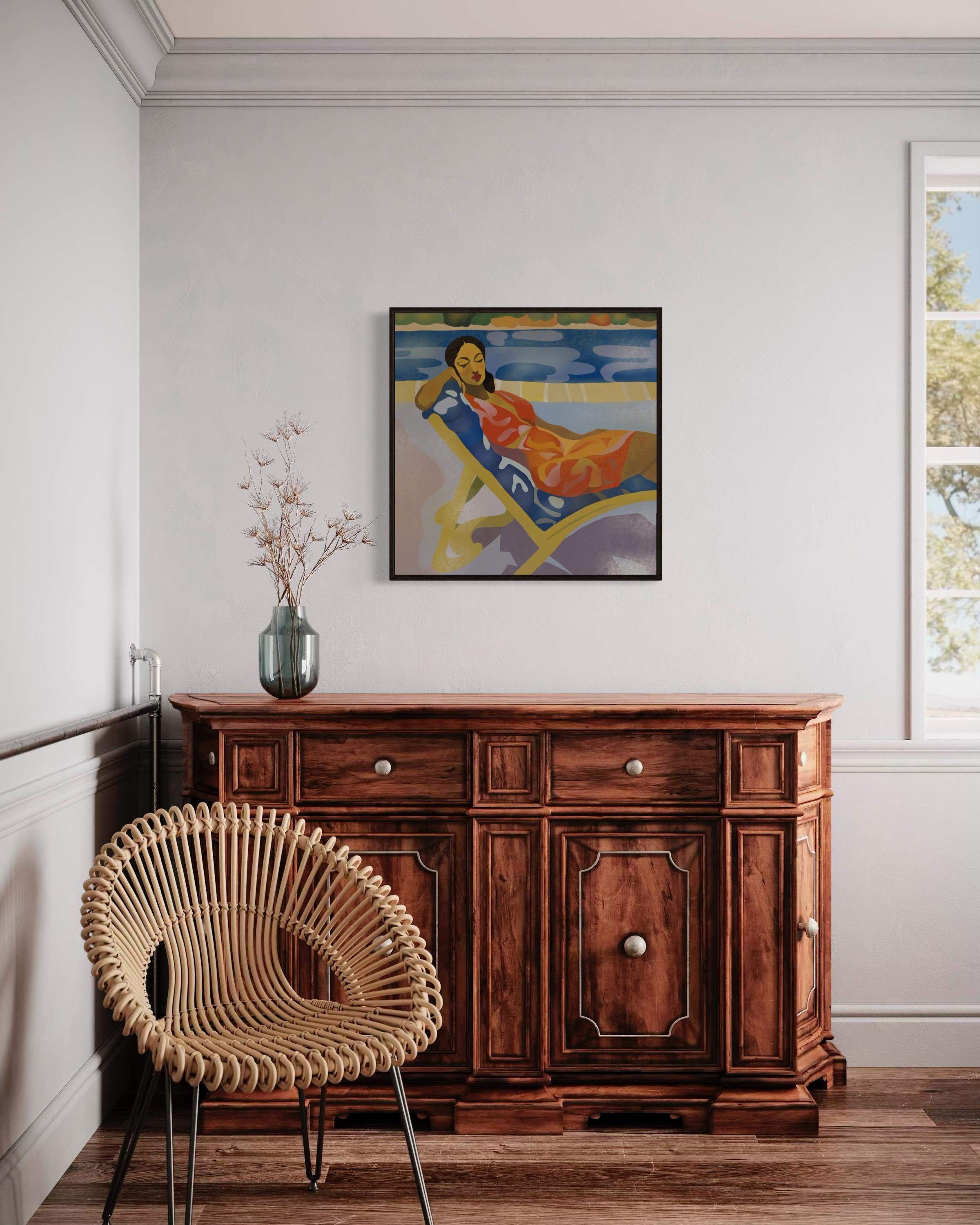 Temps d'été, 70x70cm, impression sur toile, édition 20 pièces. en vente 1