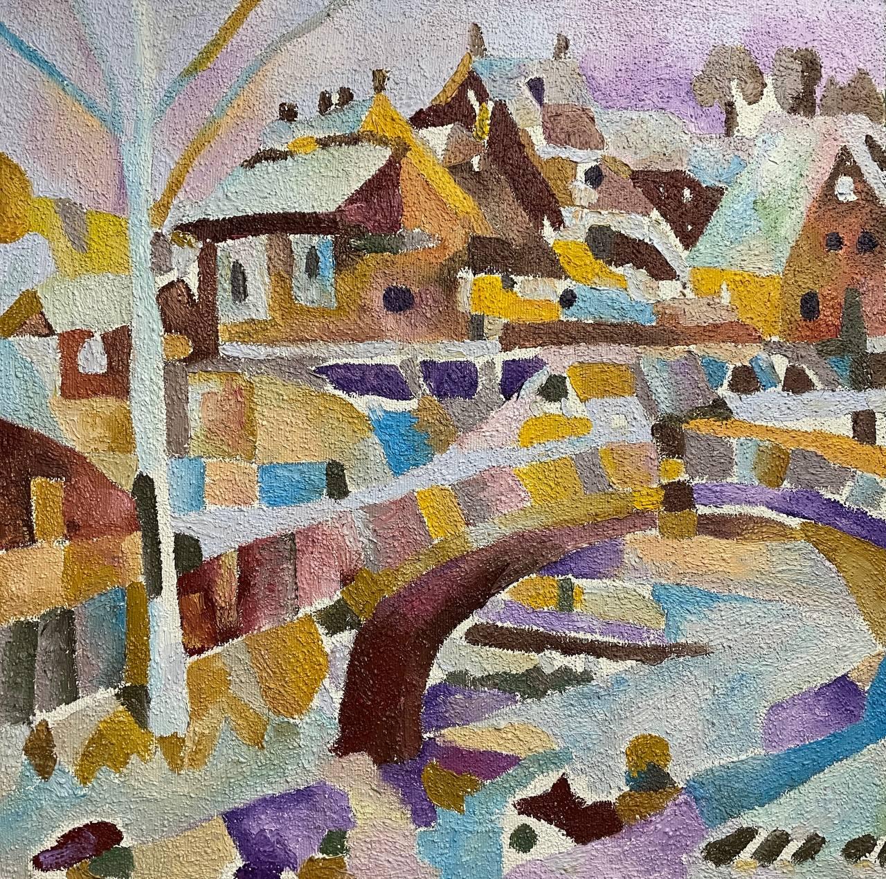 landscape, 60x60 cm, Oil, Canvas, Sand