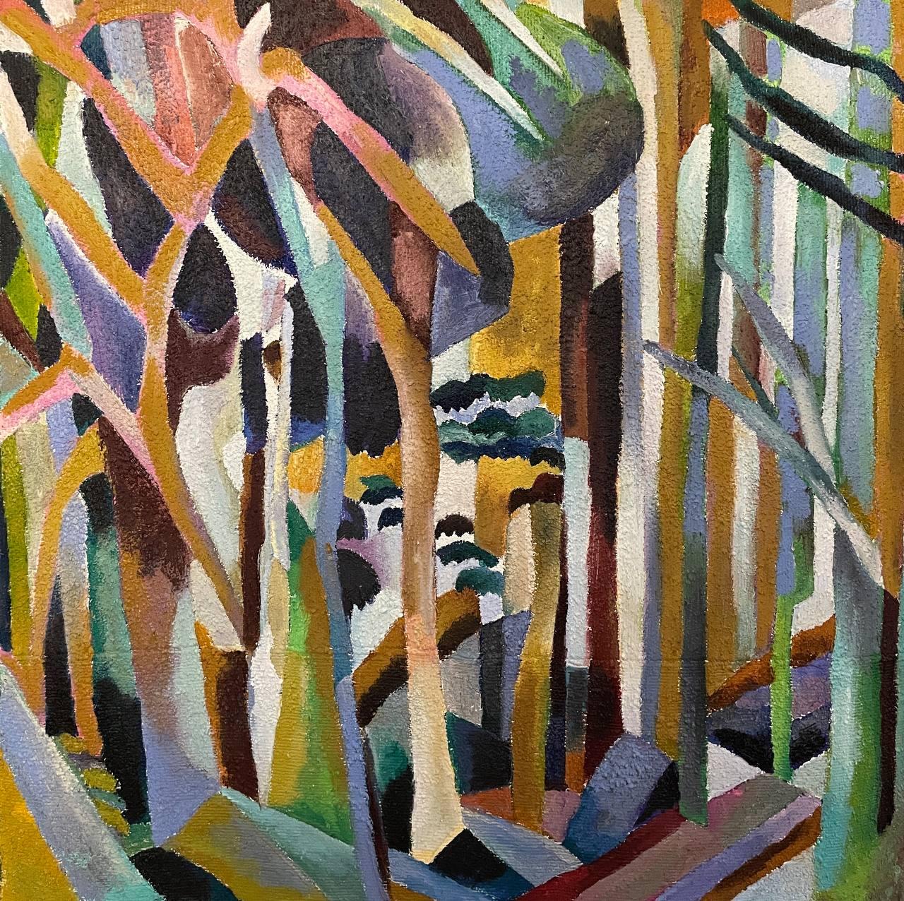 landscape, 60x60 cm, Oil, Canvas, Sand