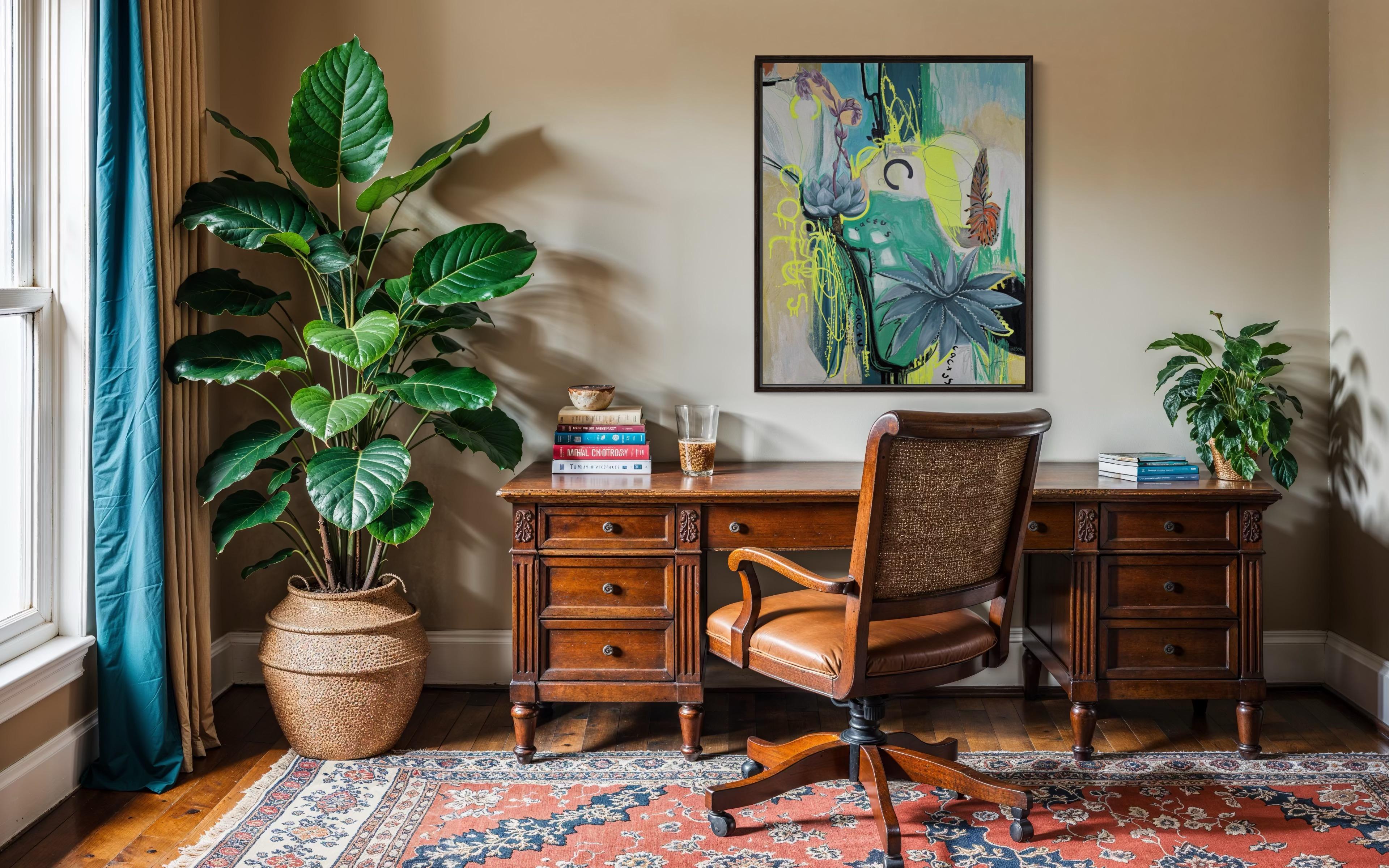 A note about succulents,  Canvas, mixed media, 110x90cm en vente 5