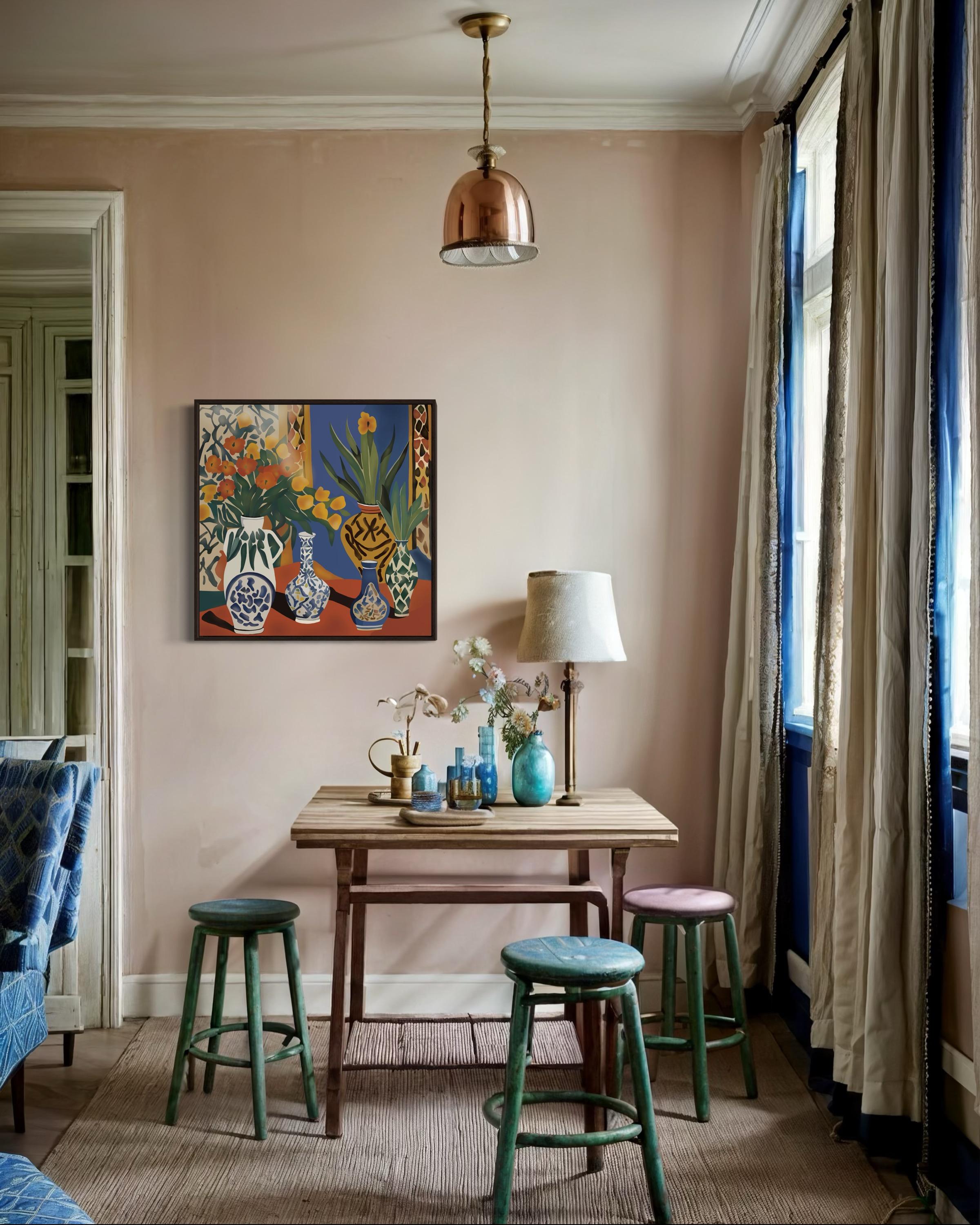 Morocco , 70x70cm, print on canvas.Edition 20 pcs. - Interior Print Marrone di Nina Tsoriti