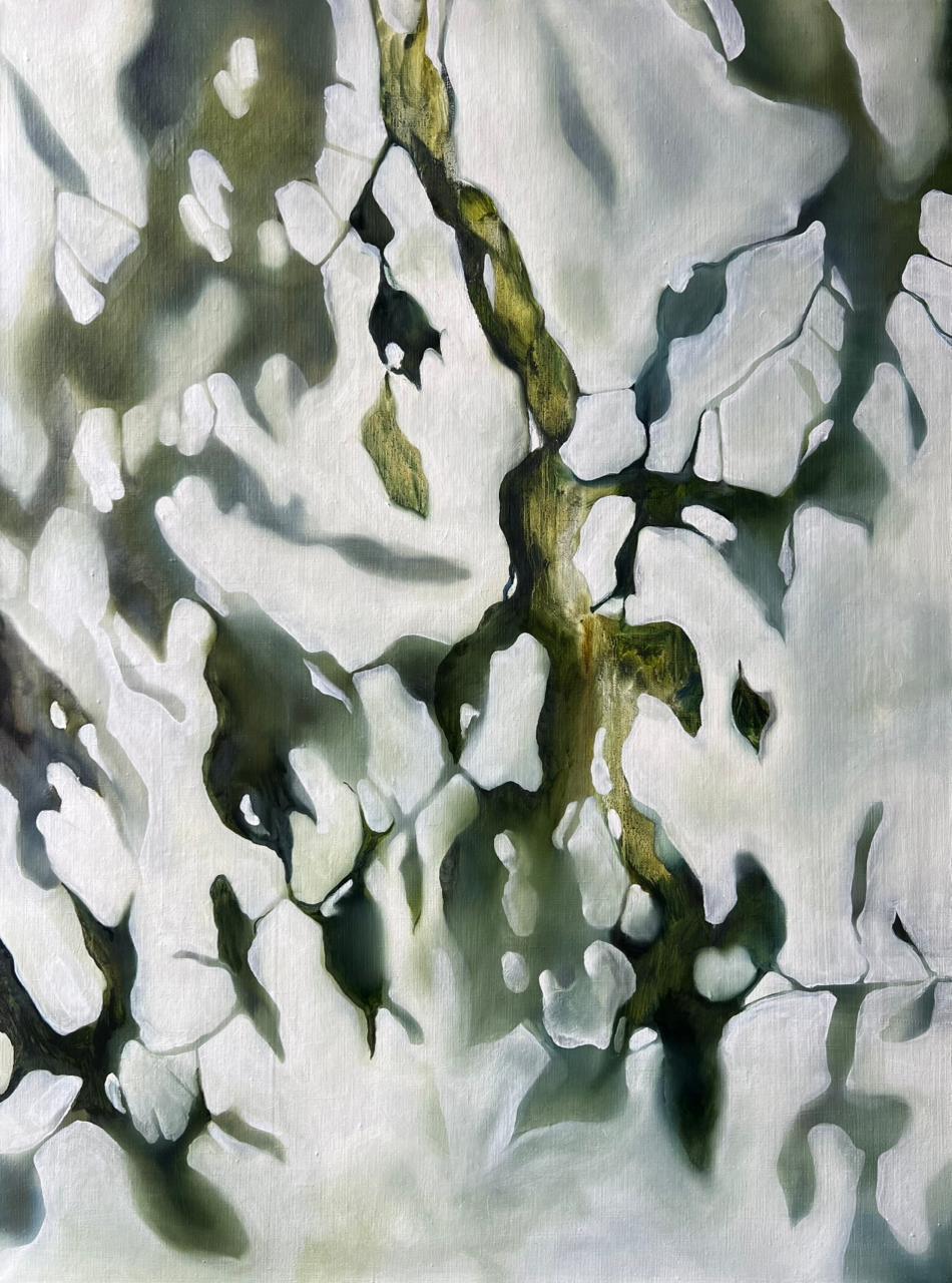 White noise, 80x60cm, oil on canvas - Painting by Inna Sumina