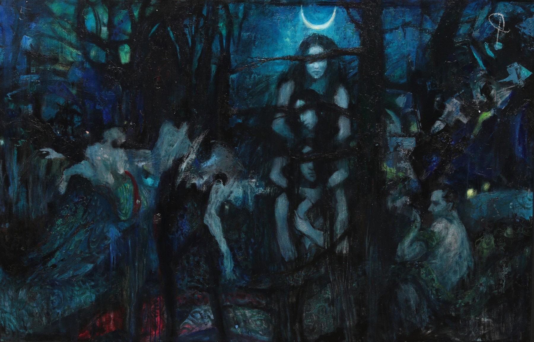 Ksenia Saldaeva Figurative Painting - Hecate. Mother , 140x90 cm, oil on canvas