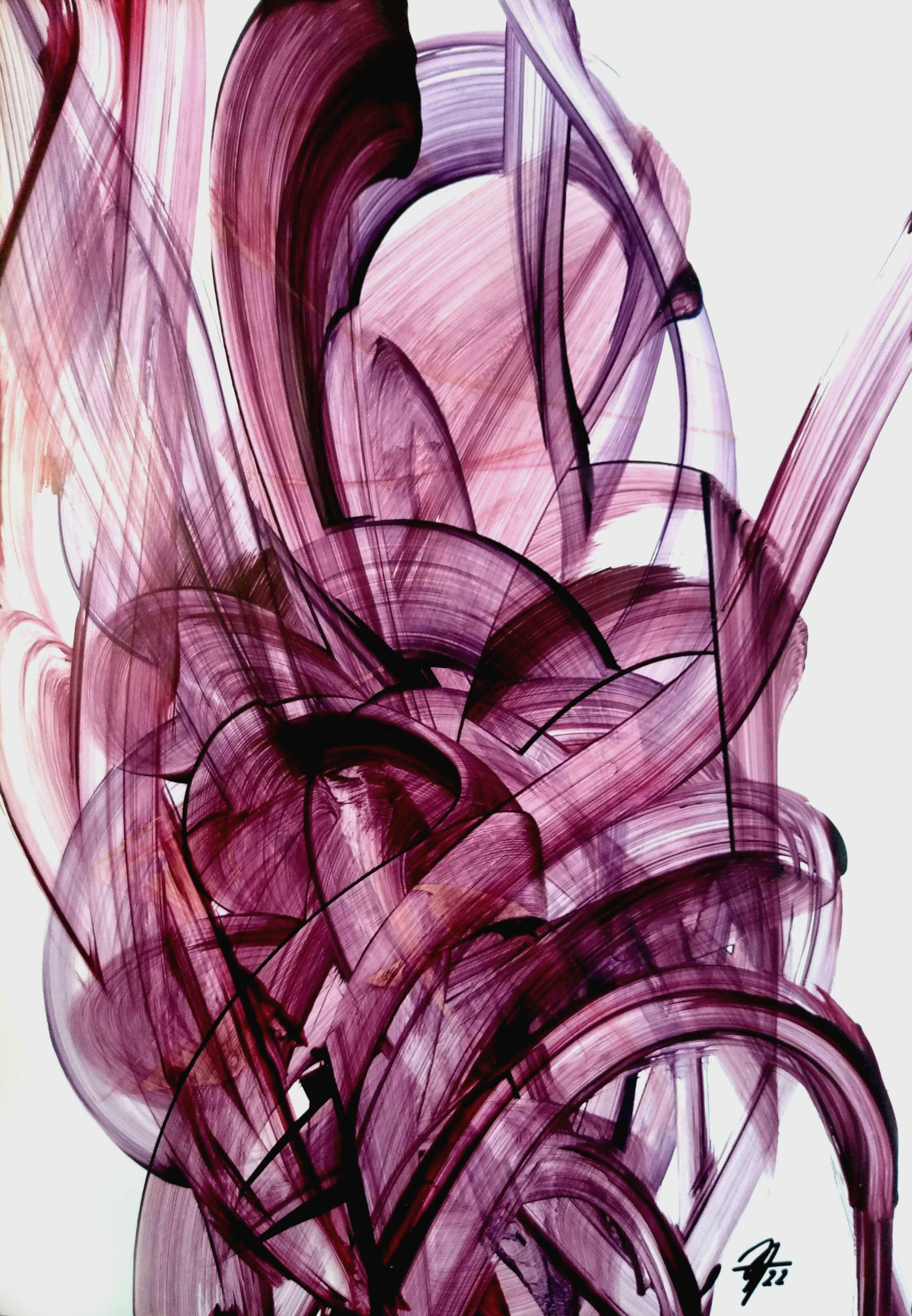 Series "Composition", 50 x 35 cm, acrylic on paper - Art by Tatiana Nega