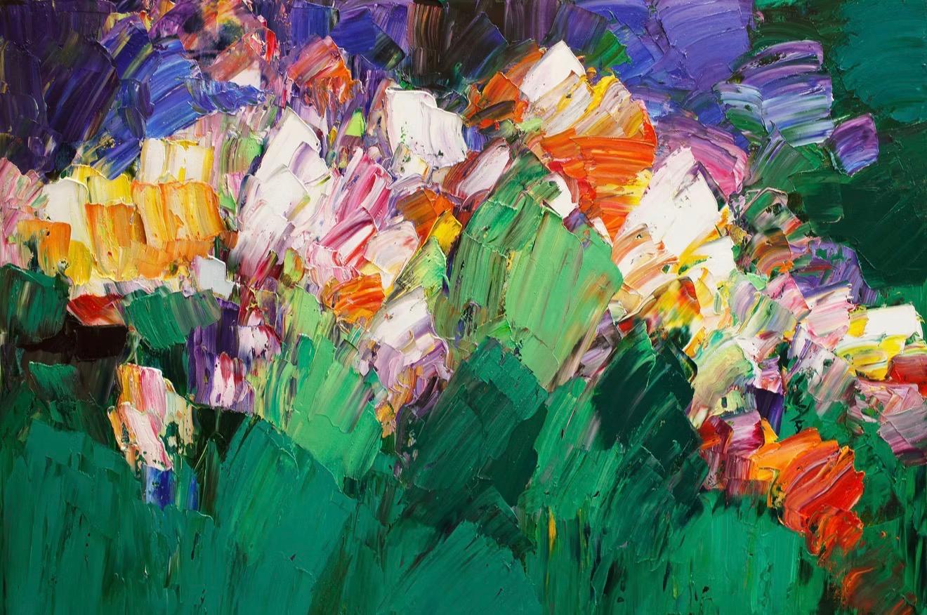 Landscape , 60x90 cm, oil on canvas - Art by Valeri Hatin