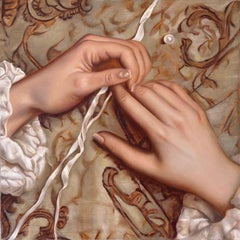 Arina Korzhikova - Theatre without faces, 60x60cm, oil on canvas Theatre without faces, 60x60cm, oil on canvas