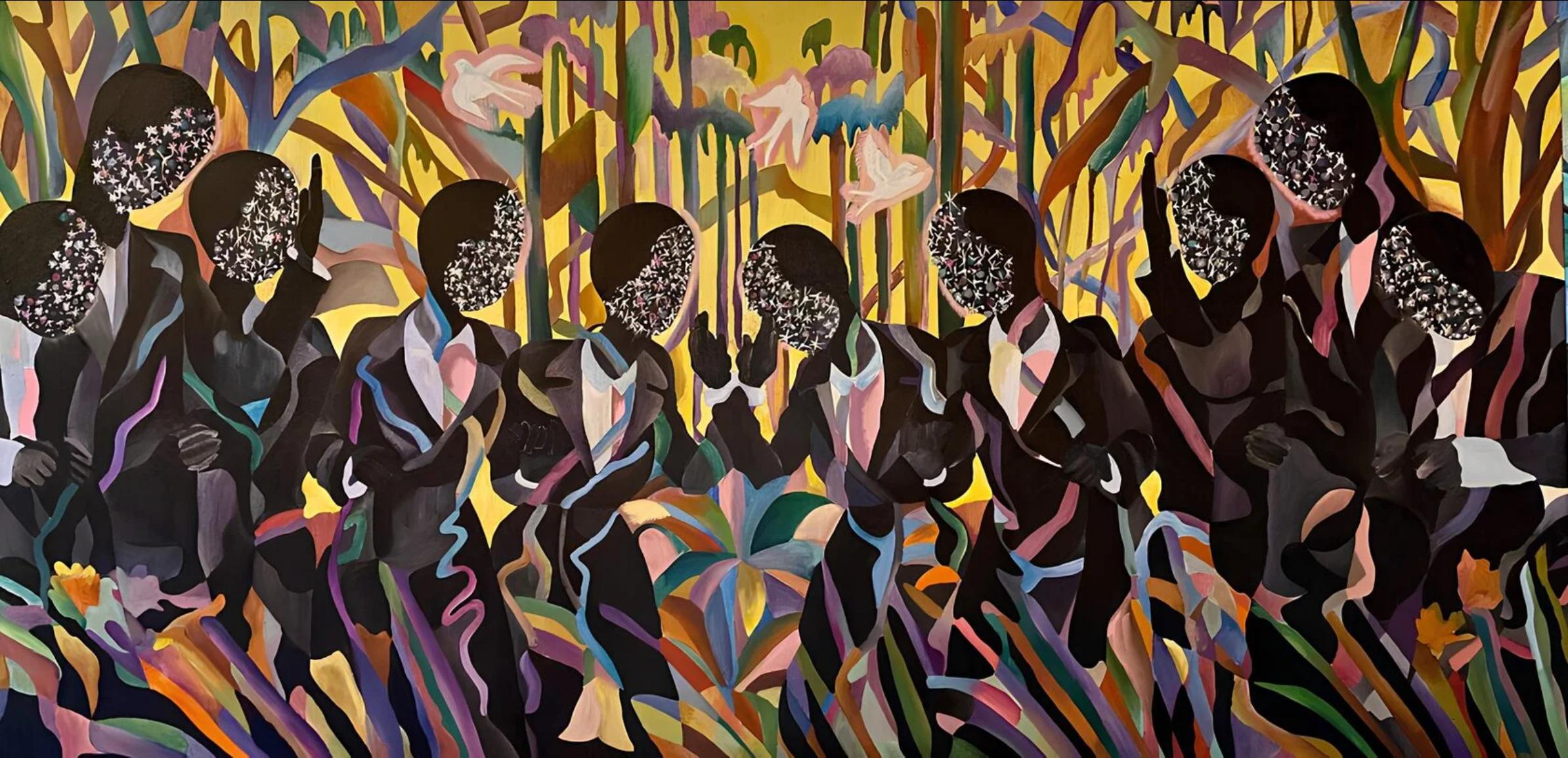 Illuminati Shabbat, 100x200cm, Oil, Canvas