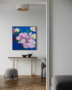 Apple blossom, 100x100cm, acrylic on canvas