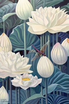 Leyla Kravtsova - Lotos blancos, 90x60 cm, óleo sobre lienzo Lotos blancos, 90x60 cm, óleo sobre lienzo