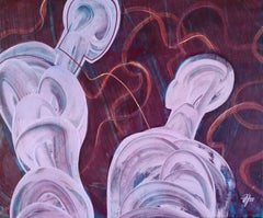 Personal contacts, 70x90cm, acrylic on canvas