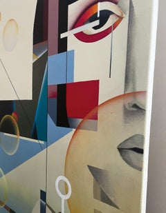 Ayer hacía viento 100x100cm, acrílico sobre lienzo