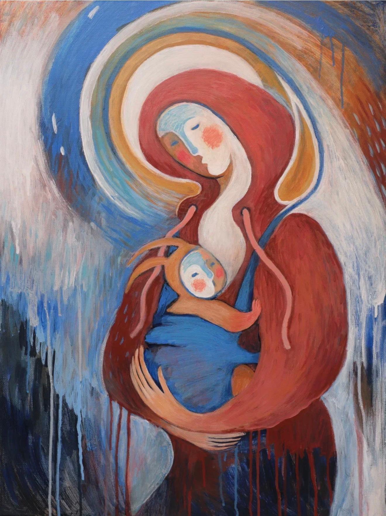 Madonna, 80x60cm, acrylic on canvas - Art by Katya Bim