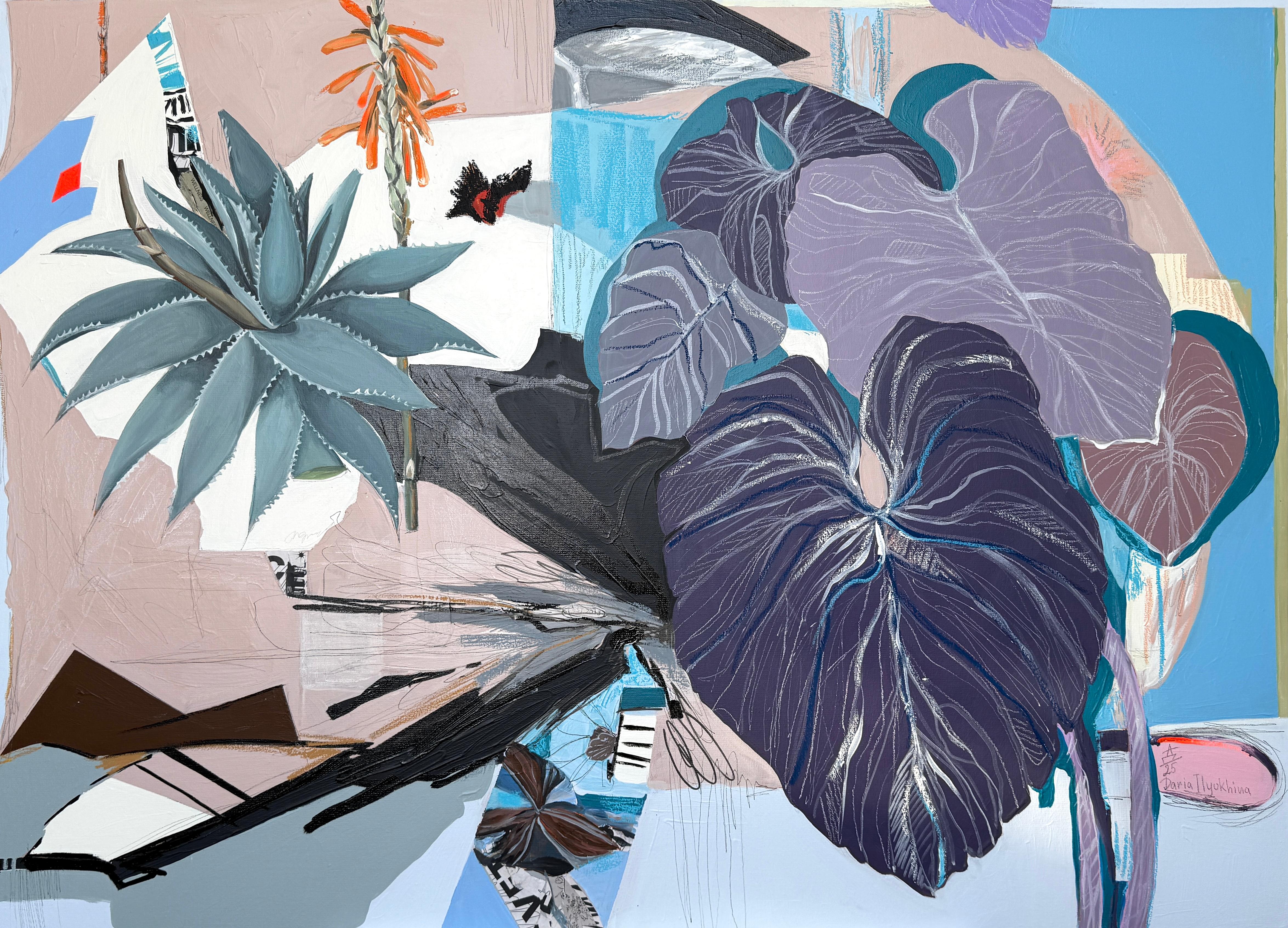 Cool balance,  Canvas, mixed media, 80x110cm - Mixed Media Art by Daria Ilyukhina