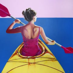 Avec le flux de la vie, 70x70cm, acrylique/toile