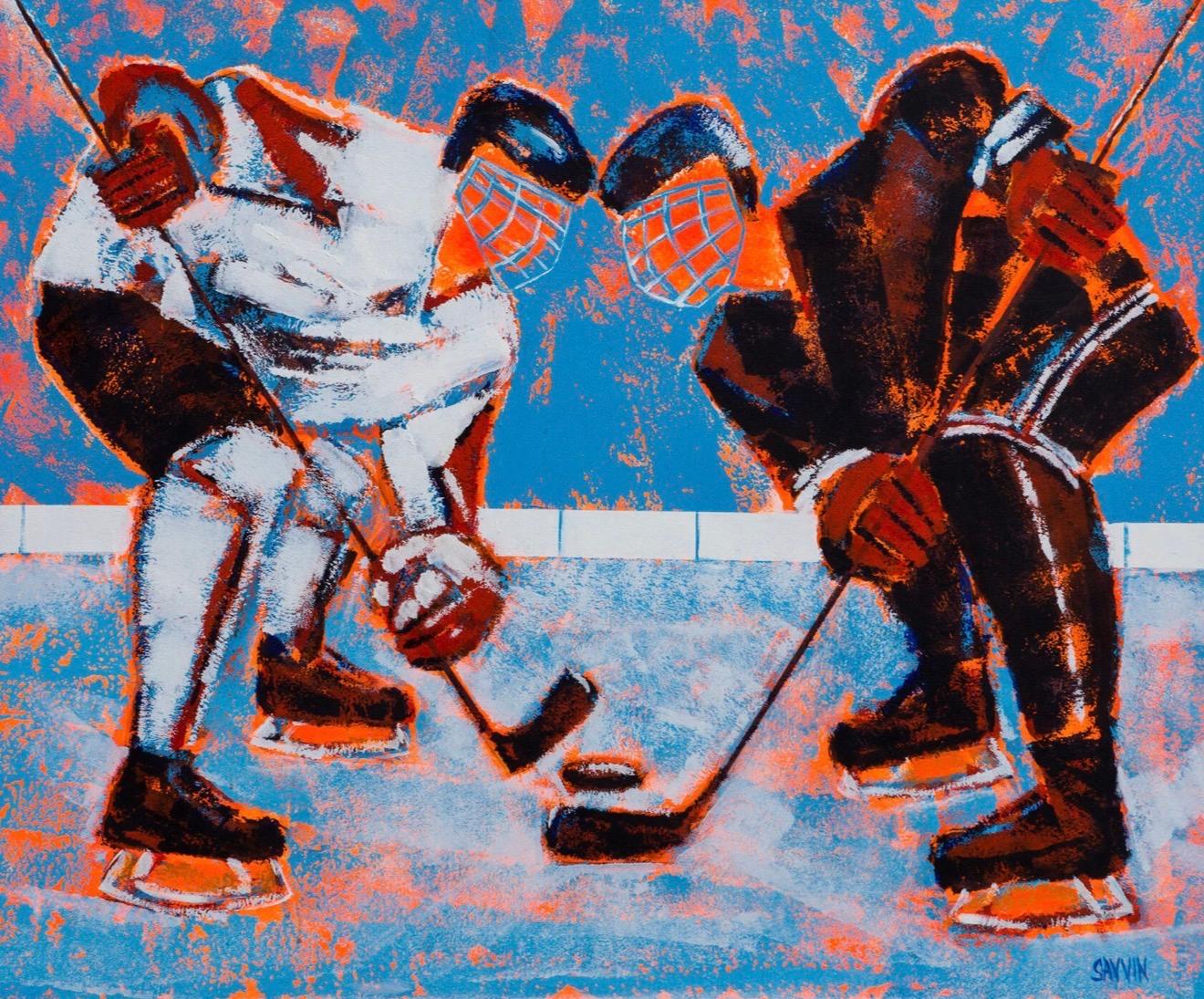 Face-off , 100x120cm, Acrylic, canvas - Painting by Aleksey Savin