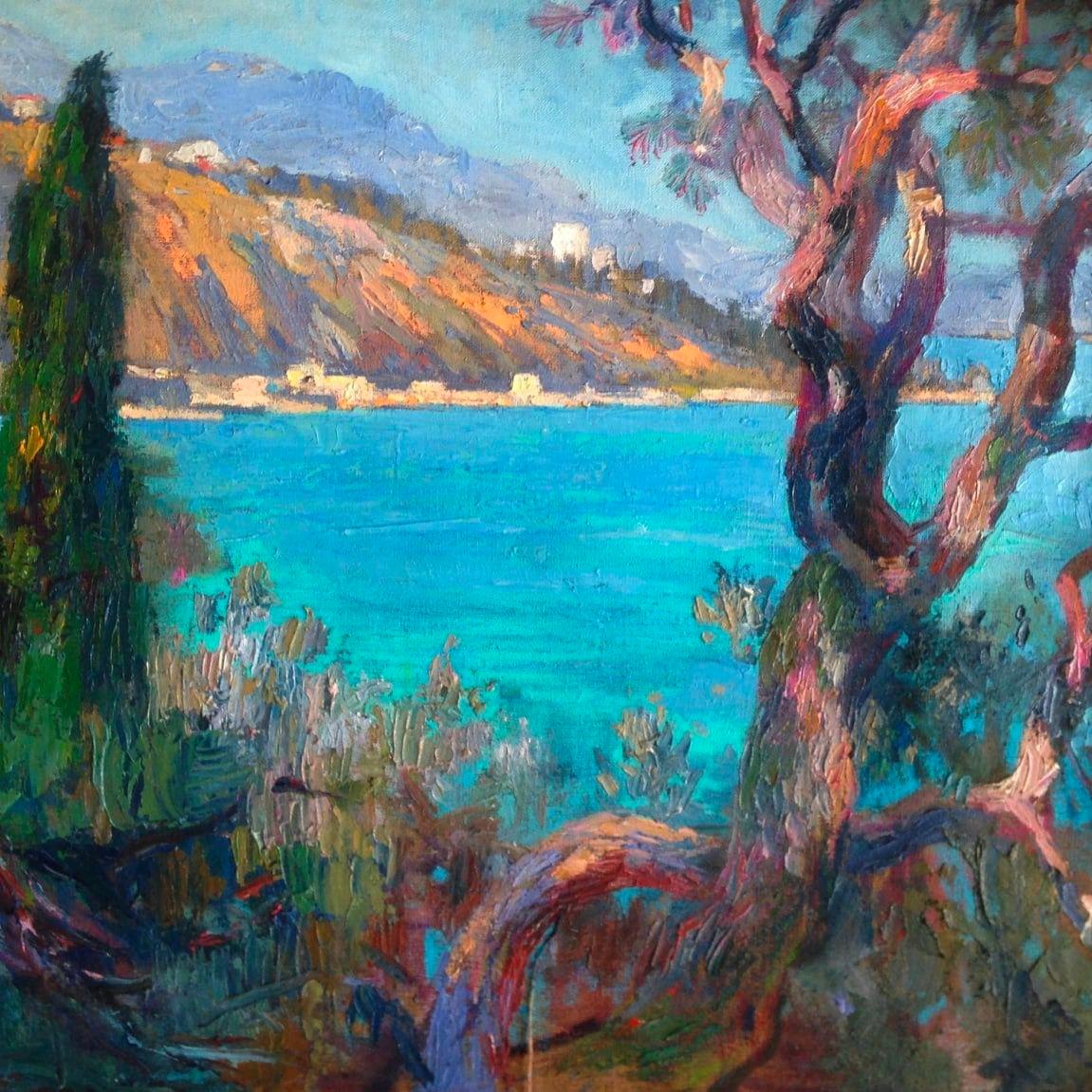 Noon by the sea , 60x50 cm, oil on canvas - Art by Ksenia Saldaeva