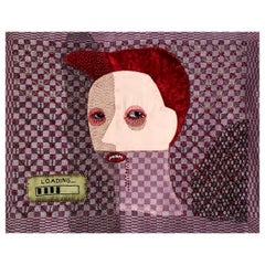 Soft picture “Loading”, 2024 Textile 35x45cm, embroidery