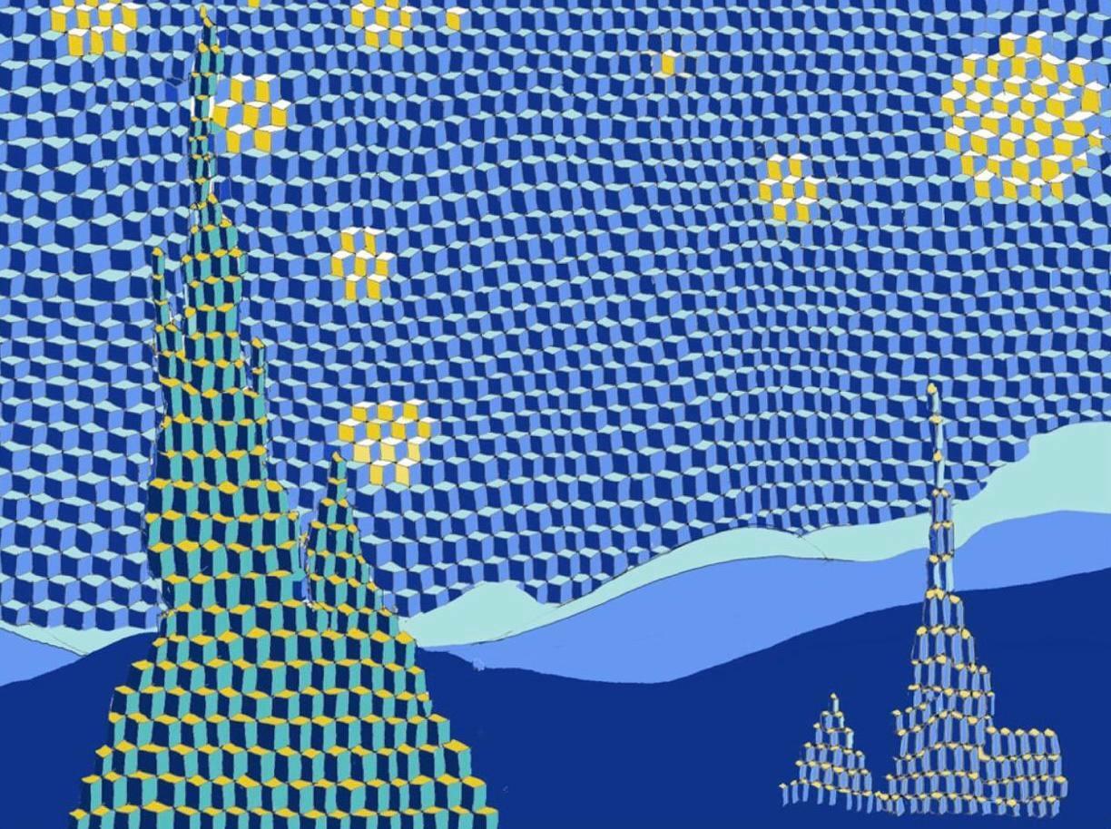 Starry Night, 100x120cm, acrylic on canvas