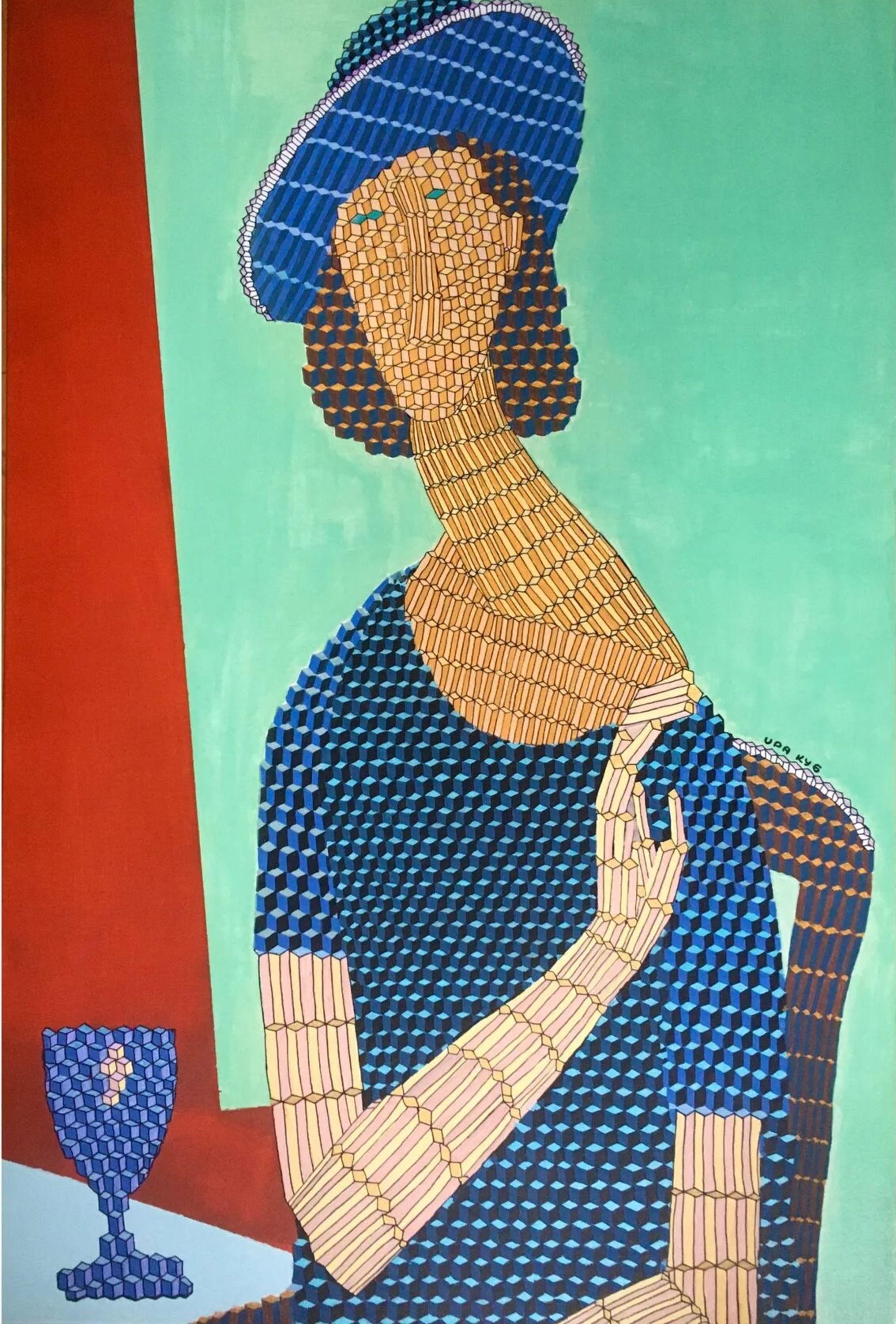 Table for one, 120x80cm, acrylic on canvas