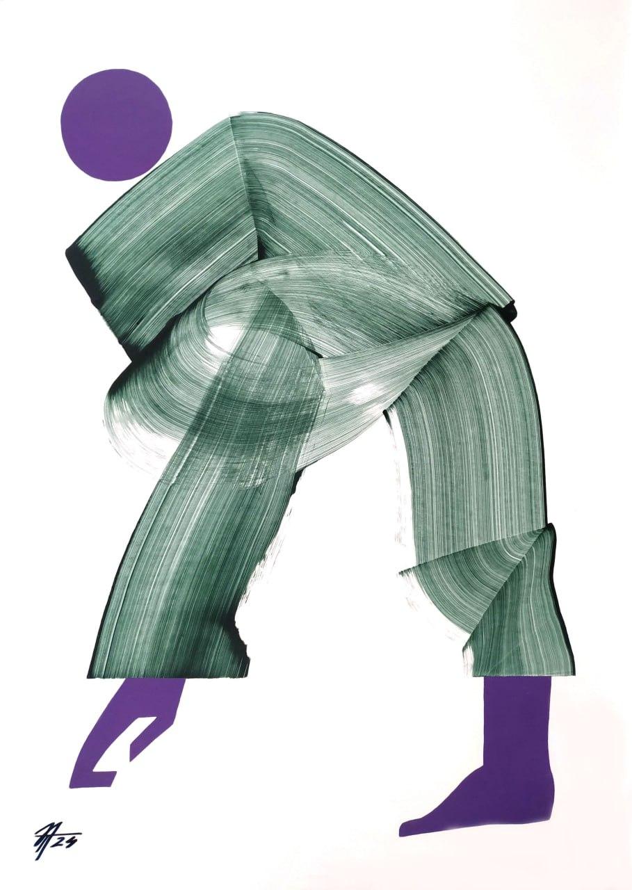 series "Non-standard configurations", 70x50 cm, acrylic on cardboard