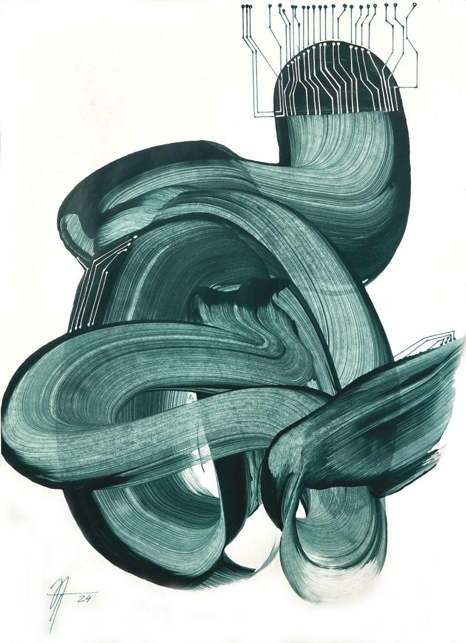 series "Non-standard configurations", 42x30 cm, acrylic on paper