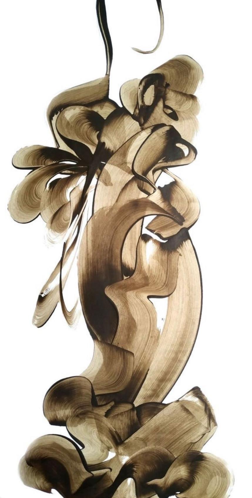 series "Shells", 86x44 cm, acrylic on paper - Art by Tatiana Nega