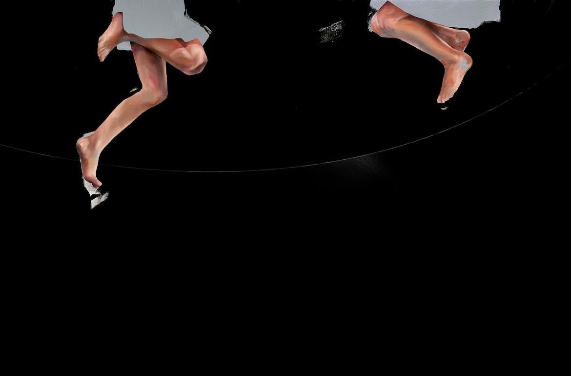 Games over the abyss , canvas / oil 80x120 cm