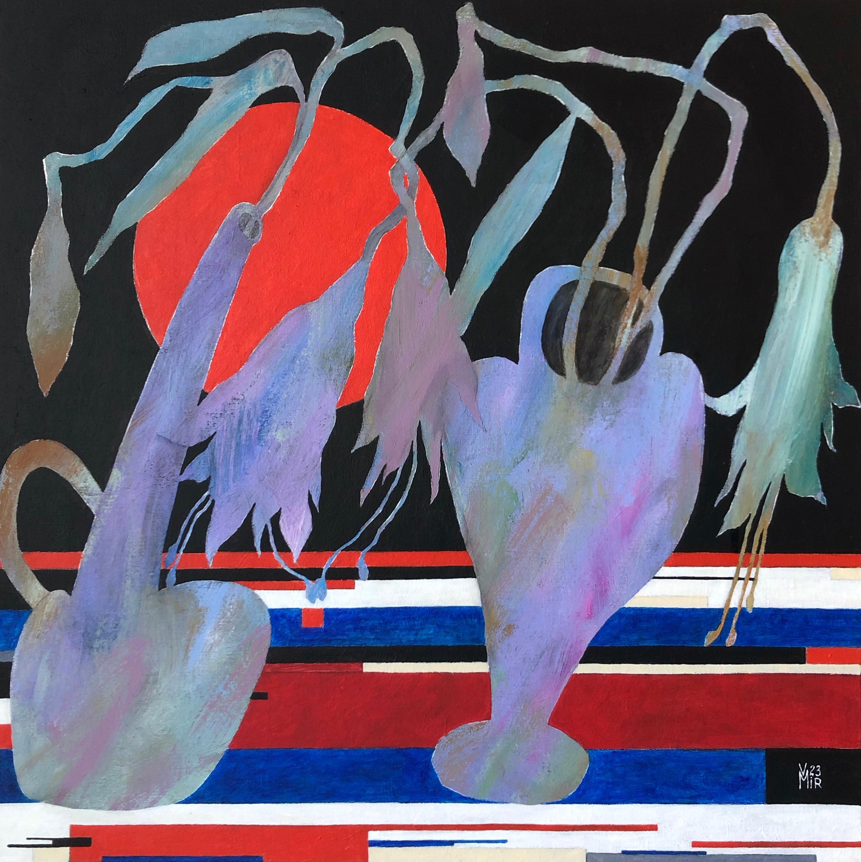 In two dimensions, 50x50 cm, acrylic on canvas