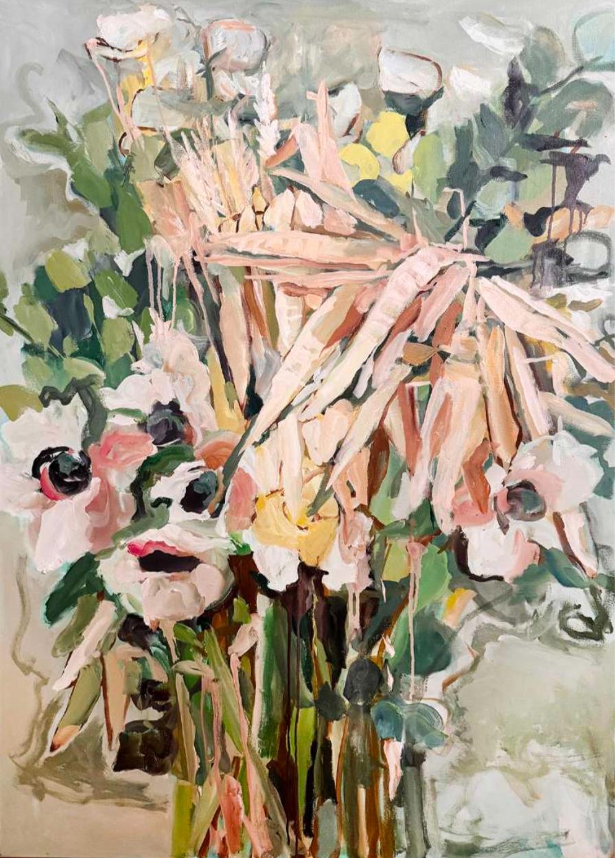 Monochrome, 100x80cm, oil on canvas - Painting by Lera Zimyatova