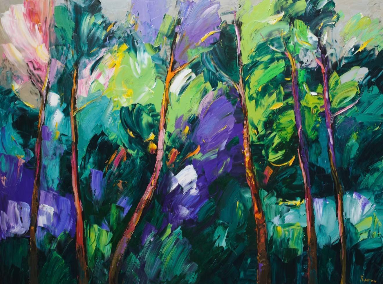 Landscape , 90x120 cm, oil on canvas - Art by Valeri Hatin