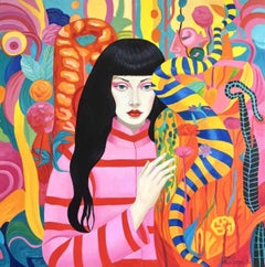 Eva y Adán, 100x100cm, óleo sobre lienzo