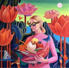 Here Comes the Sun, 100x100cm, oil on canvas