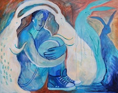 Let
s keep silent together, 100x80cm, acrylique sur toile