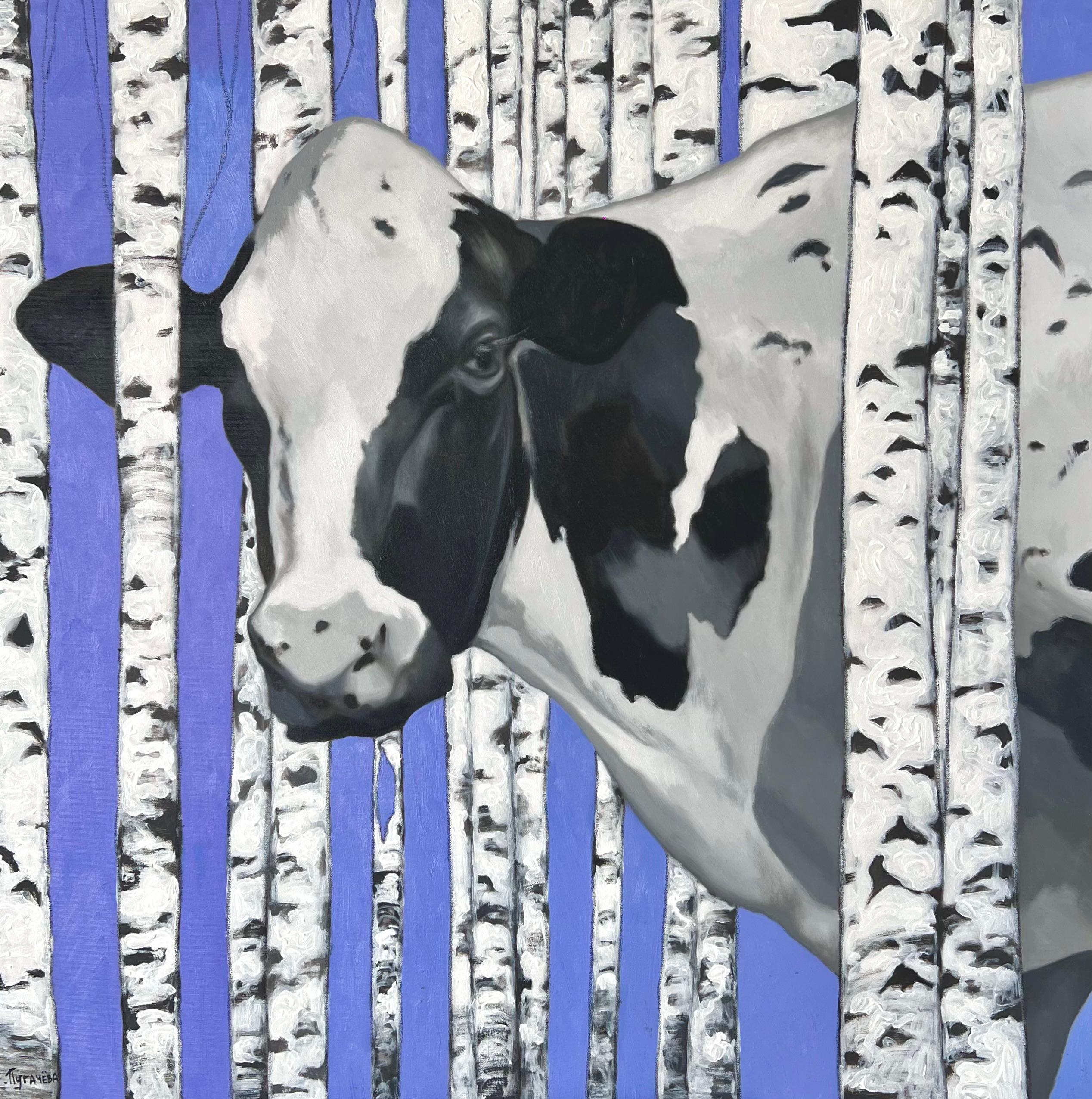 Hide and seek, 90x90 cm, oil on canvas